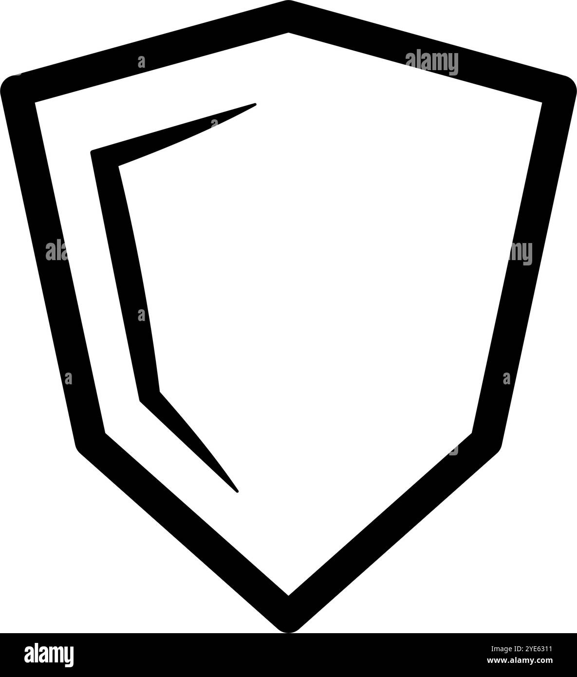 Symbol für das Schild des Kriegers. Verteidigungssymbol. Editierbarer Vektor. Stock Vektor