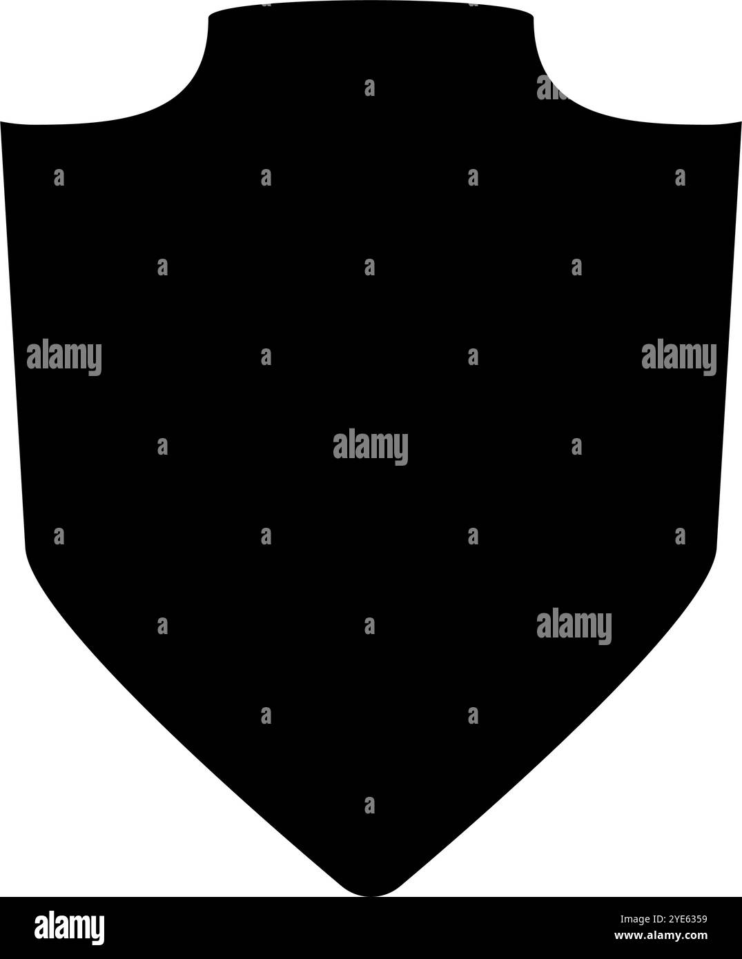 Ritterschild-Silhouette-Symbol. Editierbarer Vektor. Stock Vektor