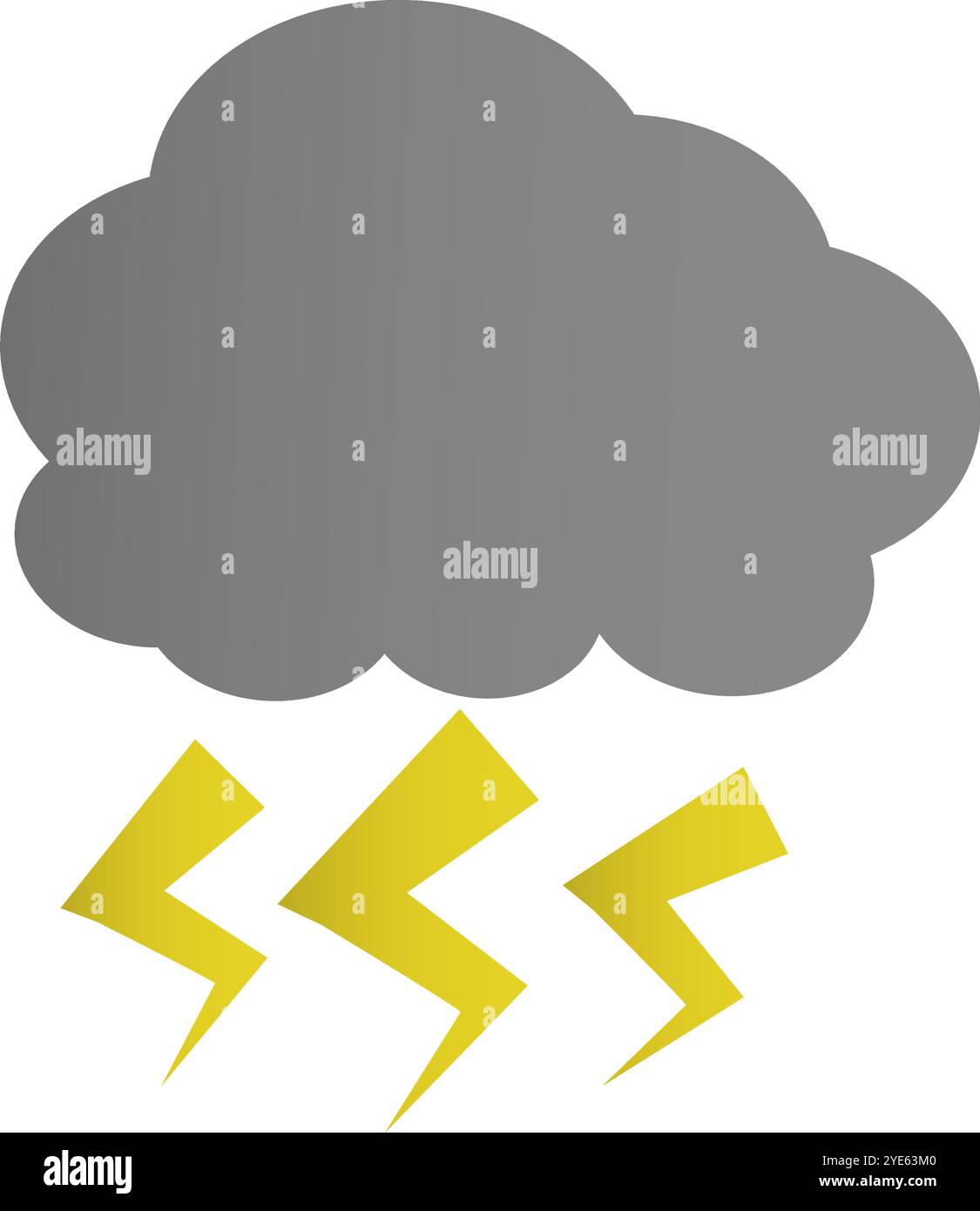 Flaches Design, Lightning Weather Icon. Donner. Editierbarer Vektor. Stock Vektor