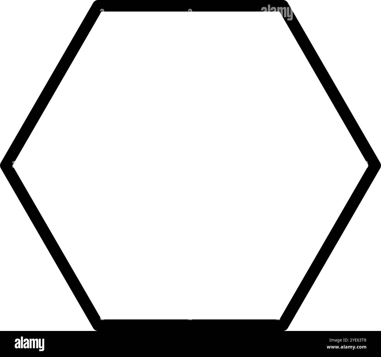 Sechseckiges Symbol. Sechseckige Form. Editierbarer Vektor. Stock Vektor