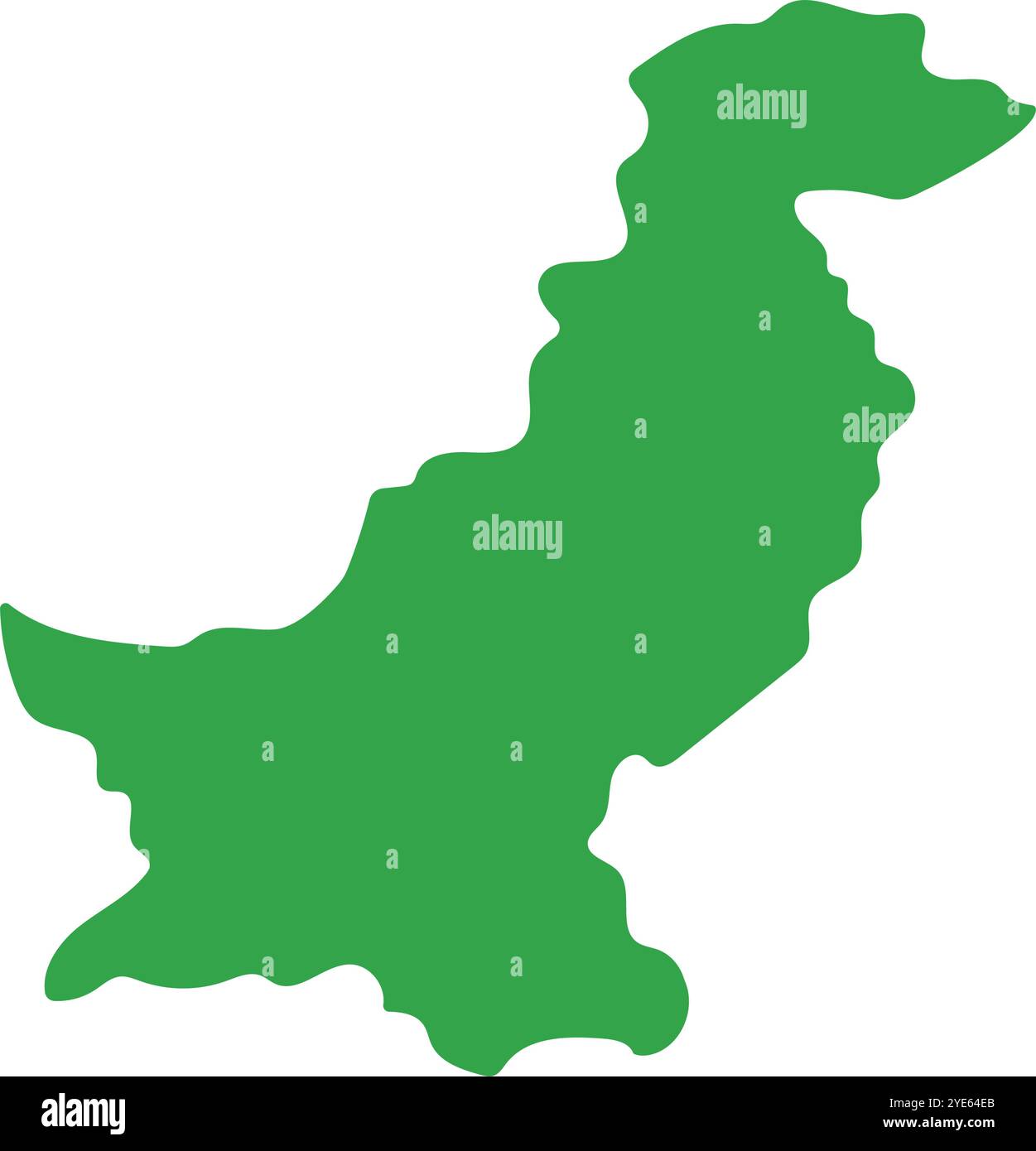 Pakistan Karte. Topographie Pakistans. Editierbarer Vektor. Stock Vektor