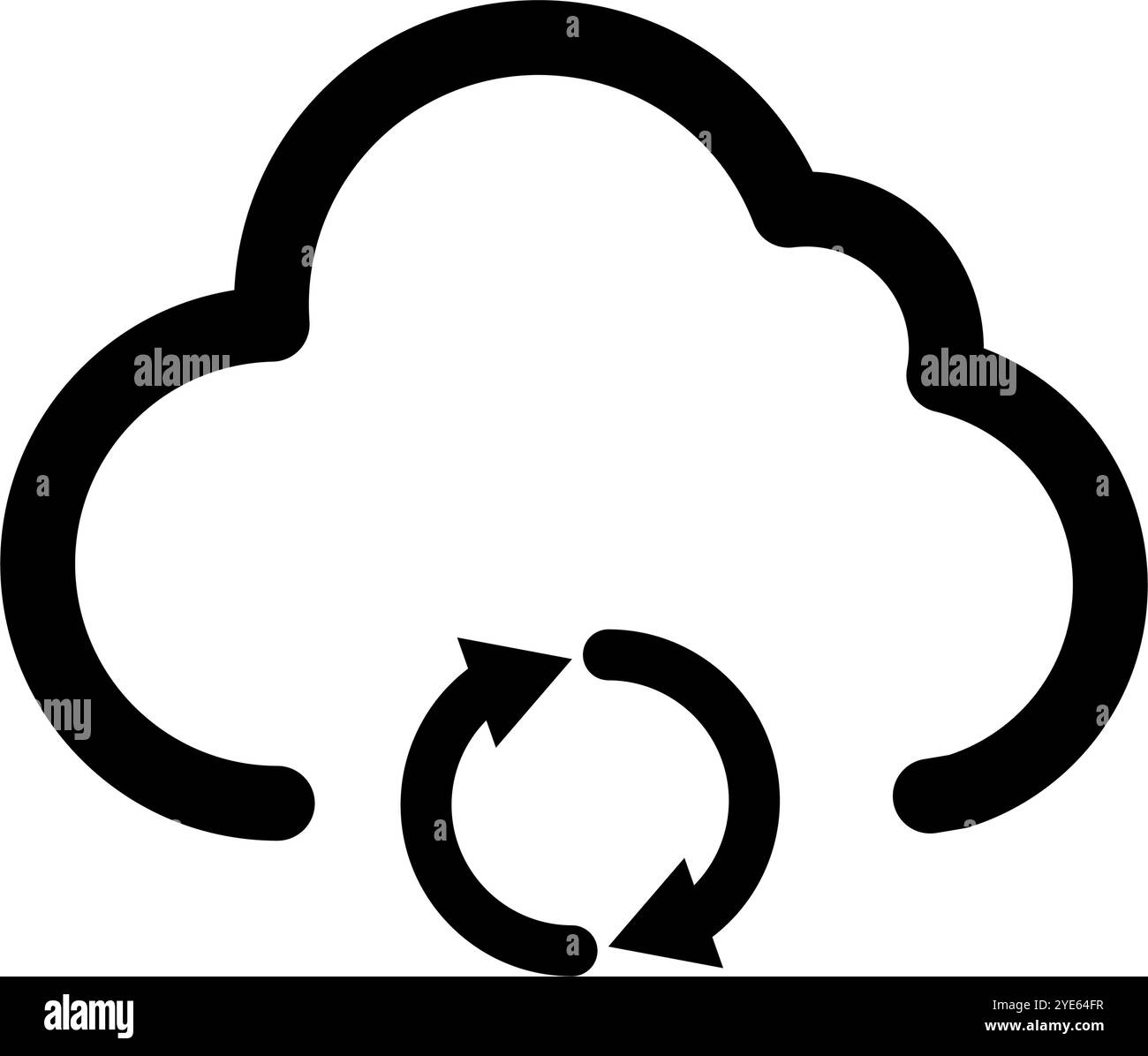 Symbol für synchrones Cloud-Backup. Editierbarer Vektor. Stock Vektor