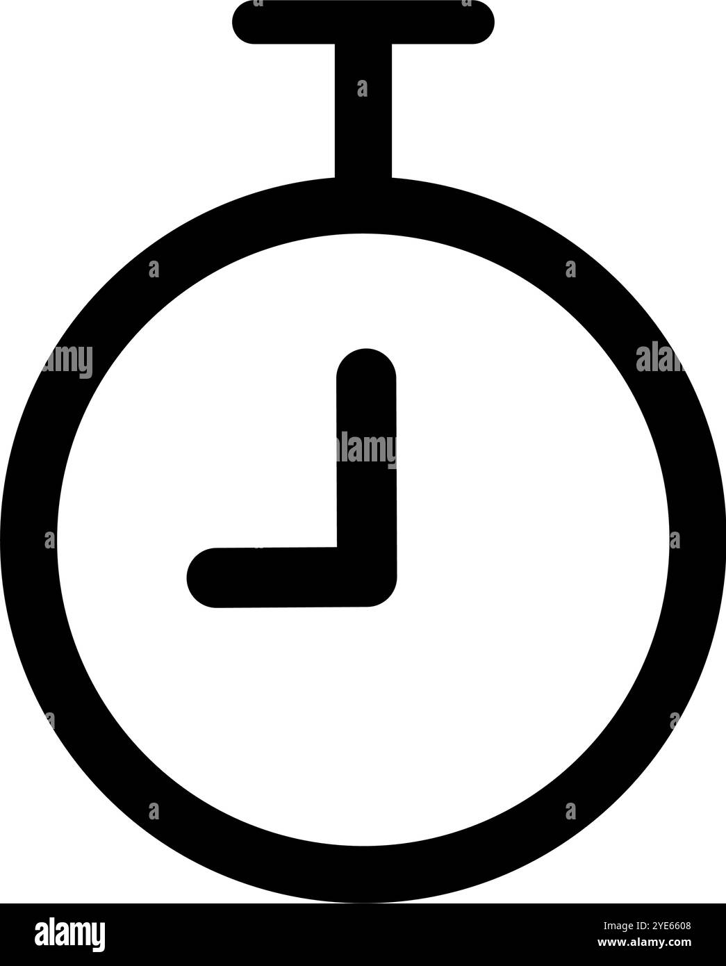 Einfaches Timer-Symbol. Zeitmessung. Editierbarer Vektor. Stock Vektor