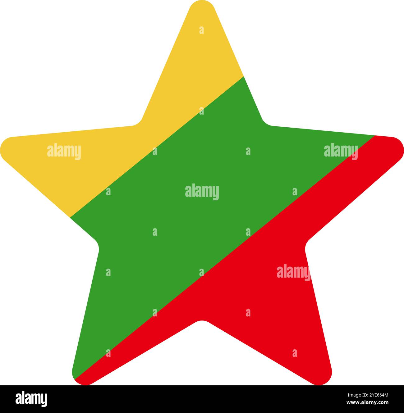 Symbol der sternförmigen Myanmar-Flagge. Editierbarer Vektor. Stock Vektor