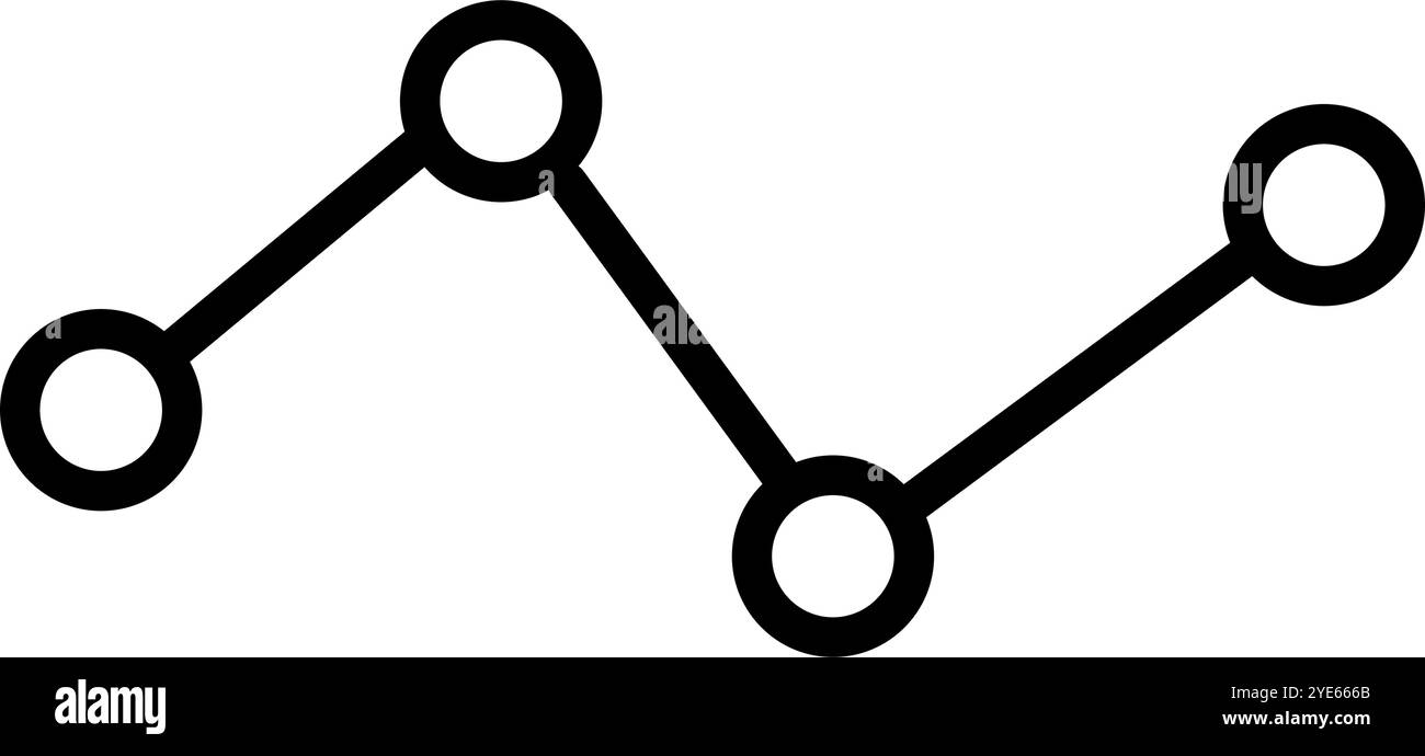 Einfaches Liniendiagramm. Liniendiagramm. Editierbarer Vektor. Stock Vektor