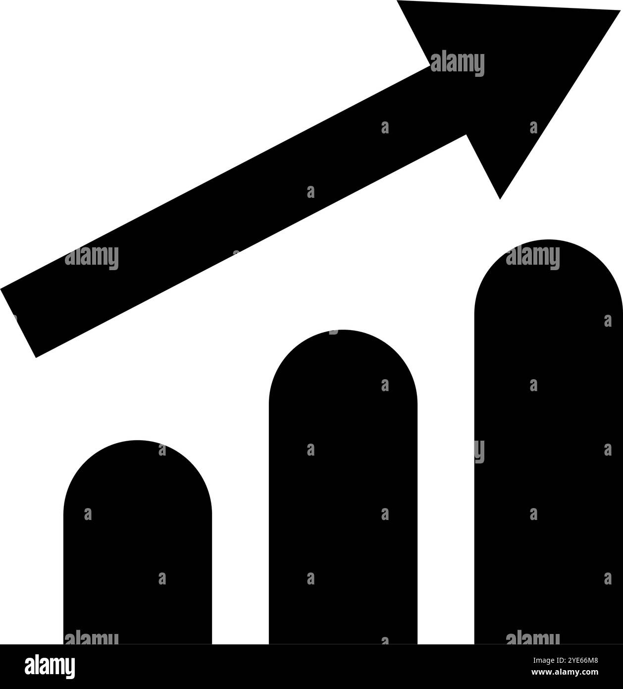 Symbol für abgerundete Balkendiagramme. Editierbarer Vektor. Stock Vektor