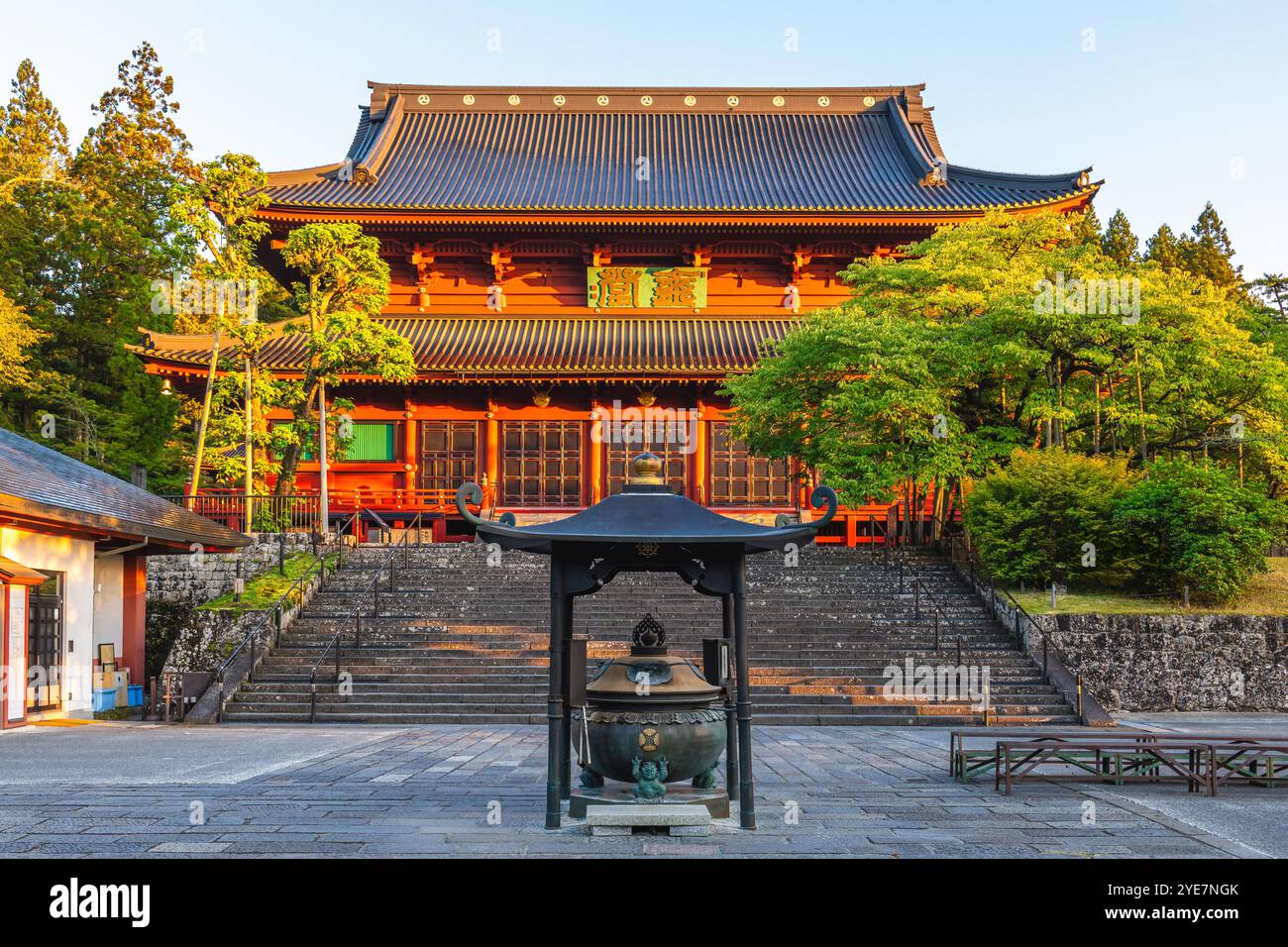Sanbutsudo Hall of Rinno Ji, ein buddhistischer Tempel der Tendai in Nikko, Präfektur Tochigi, Japan. Stockfoto