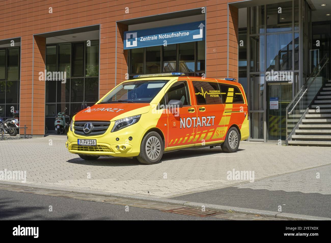 Notfallambulanz, Klinikum Ernst von Bergmann, Charlottenstraße, Potsdam, Brandenburg, Deutschland, Europa Stockfoto