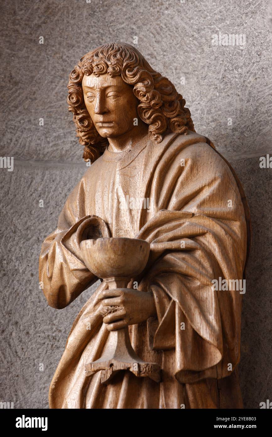 Kleve, Propsteikirche St. Mariae Himmelfahrt, Hl. Johannes Ev. Von Henrik Douvermann Stockfoto Kleve, Propsteikirche St. Mariae Himmelfahrt, Hl. Johannes Ev. Von Henrik Douvermann Stockfoto