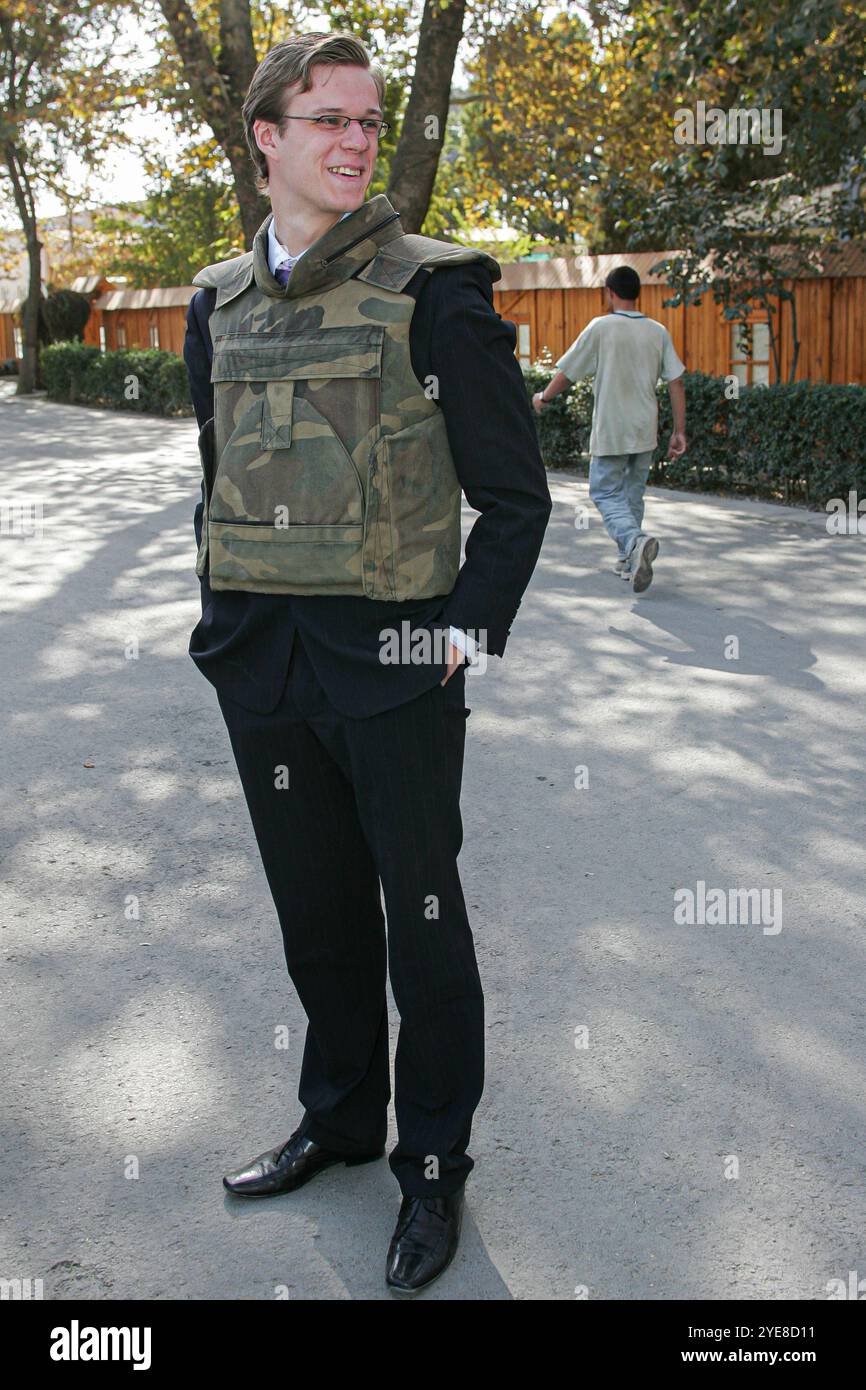 2005 10 13. Der Besuch des Präsidenten der Republik Litauen Valdas Adamkaus in Afghanistan. Stockfoto