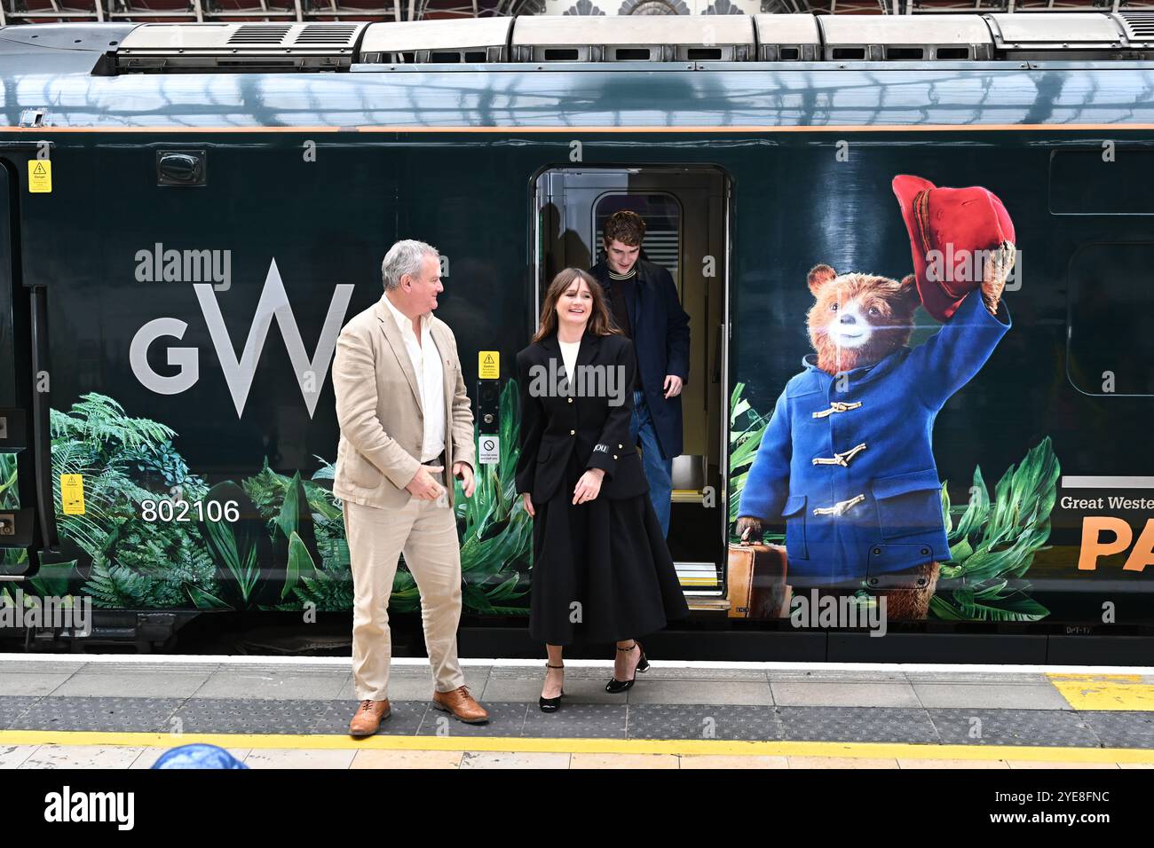 LONDON, GROSSBRITANNIEN. 30. Oktober 2024. Paddington in Peru enthüllt sich bei der Great Western Railway am Bahnhof Paddington. PADDINGTON IN PERU wird am 8. November 2024 in den Kinos Großbritanniens und Irlands veröffentlicht. (Foto von 李世惠/siehe Li/Picture Capital) Credit: Siehe Li/Picture Capital/Alamy Live News Stockfoto