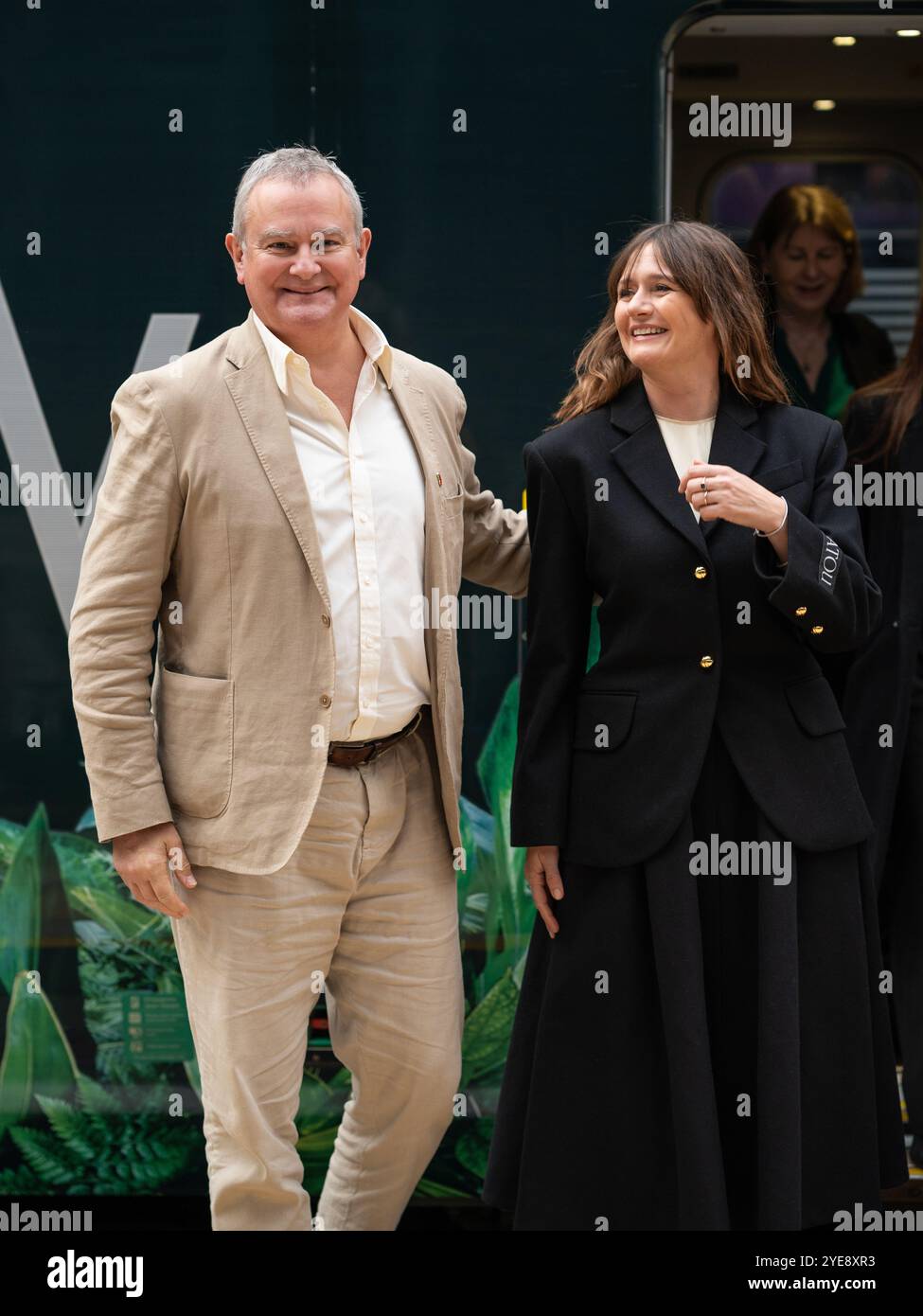 LONDON, ENGLAND - OKTOBER 30: Emily Mortimer, Samuel Joslin, Madeleine Harris und Hugh Bonneville nehmen am 30. Oktober 2024 am Great Western Railway Train in Peru Teil. (Foto von lounisphotography/Alamy News Live) Stockfoto