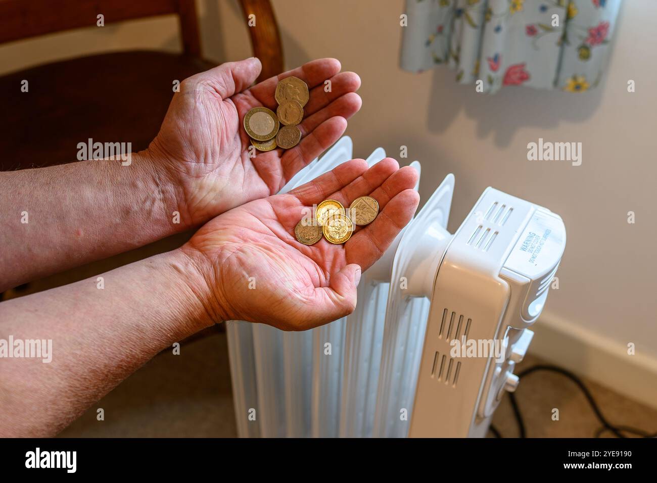 Steigende Energiekosten und staatliche Kürzungen Stockfoto
