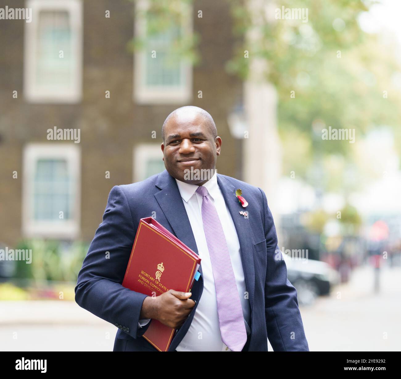 Downing St, London, Großbritannien. Oktober 30 2024. Rt Hon David Lammy, Außenminister, Verlässt Downing St. Stockfoto