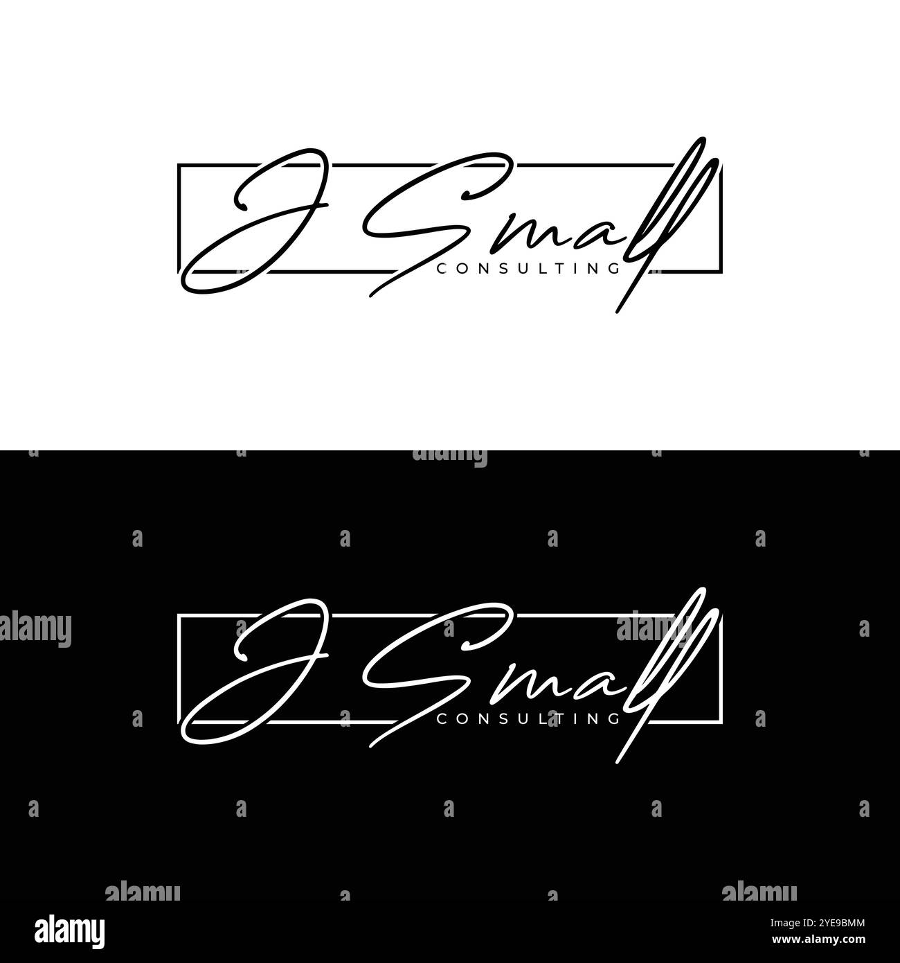 J oder I Small Consulting Word Mark Logo Design Stock Vektor