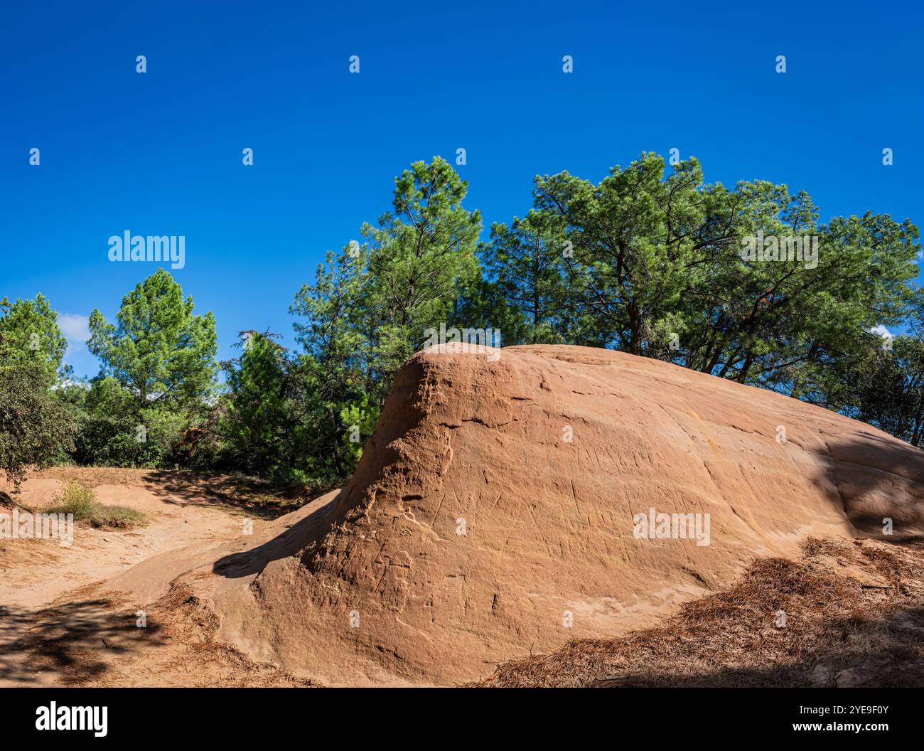 Das verborgene Juwel der Les Demoiselles Coiffees, manchmal auch als Feenkamine bekannt, Beduin, Provence, Frankreich Stockfoto