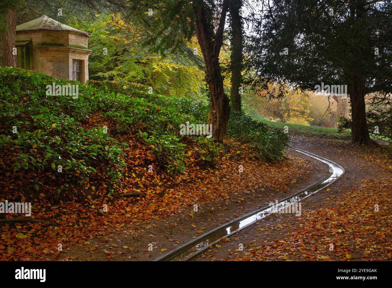 Water Rill im Rousham House and Gardens, Oxfordshire, England Stockfoto