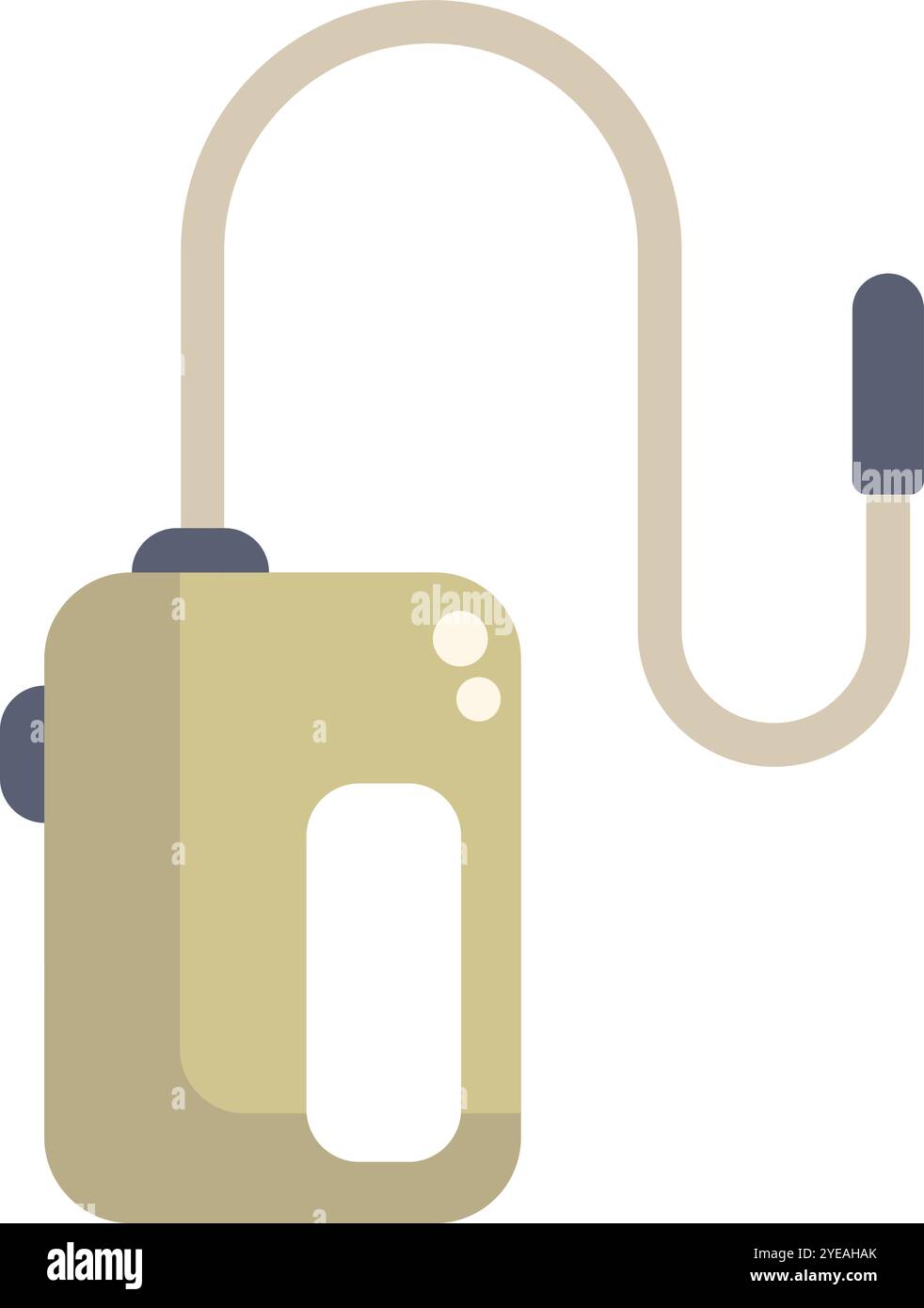 Audioguide-Gerät, mit dem Audioinformationen über Sehenswürdigkeiten oder Museumsausstellungen abgehört werden Stock Vektor