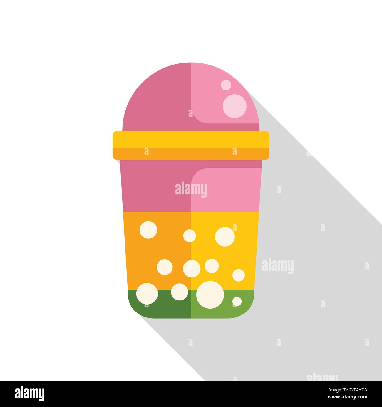 Erfrischender Sprudeltee in einer lebendigen Tasse, perfekt für einen Sommertag Stock Vektor