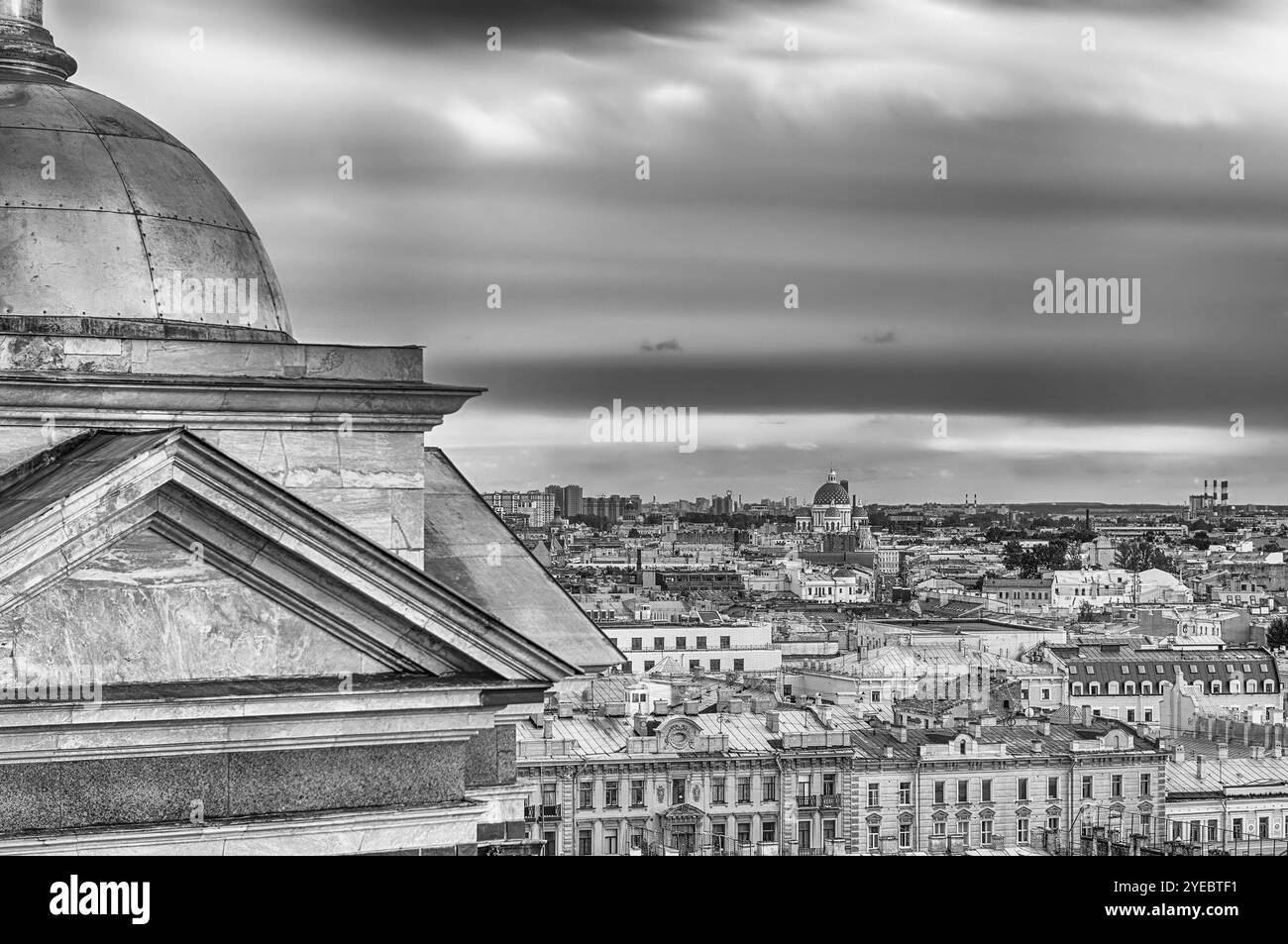 Panoramablick über St. Petersburg, Russland, von der Kuppel der Isaakskathedrale Stockfoto