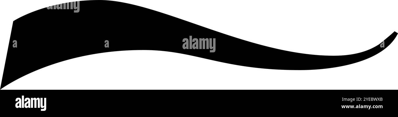 Das elegante schwarze Swirl tanzt auf weiß und verleiht jedem Projekt Stil und Bewegung. Vielseitig und elegant, perfekt für Designanforderungen Stock Vektor