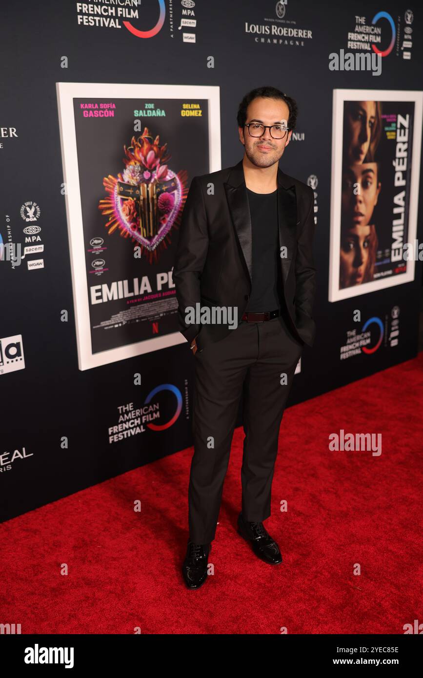 Los Angeles, USA. Oktober 2024. Rayen Hediji besucht das American French Film Festival 2024 Premiere von Netflix's „Emilia Perez“ im DGA. Stockfoto