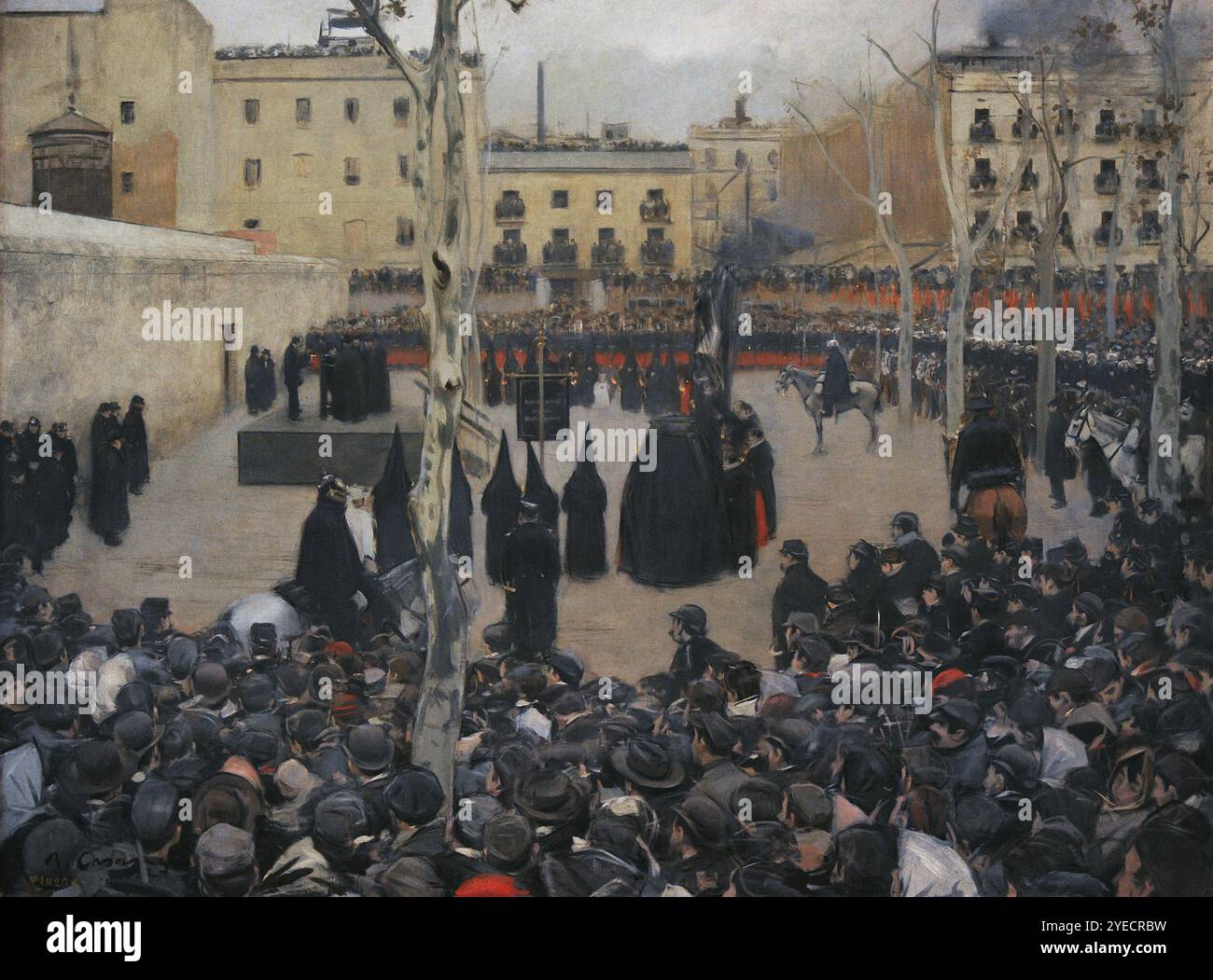 Ramón Casas i Carbó (1866-1932). Spanischer Maler. Garrottenvil (Garrotte). Öl auf Leinwand, 127 x 166 cm. Nationales Kunstzentrum Reina Sofia. Madrid. Spanien. Stockfoto