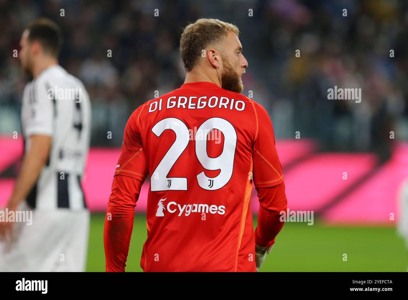 Michele Di Gregorio vom FC Juventus während des Spiels der Serie A zwischen Juventus FC und Parma Calcio 1913 am 30. Oktober 2024 im Allianz Stadium in Turin, Stockfoto