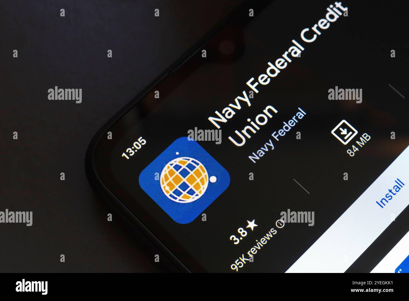 31. Oktober 2024, Brasilien. In dieser Abbildung wird das Logo der Navy Federal Credit Union (NFCU) App auf einem Smartphone-Bildschirm angezeigt Stockfoto