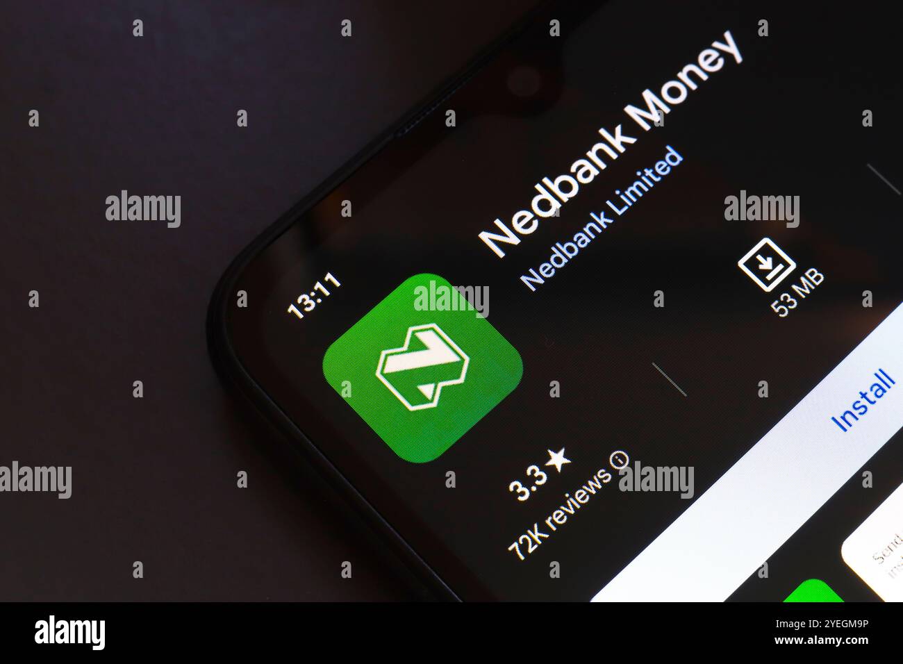 31. Oktober 2024, Brasilien. In dieser Fotoabbildung wird das Logo der Nedbank Money App auf einem Smartphone-Bildschirm angezeigt Stockfoto