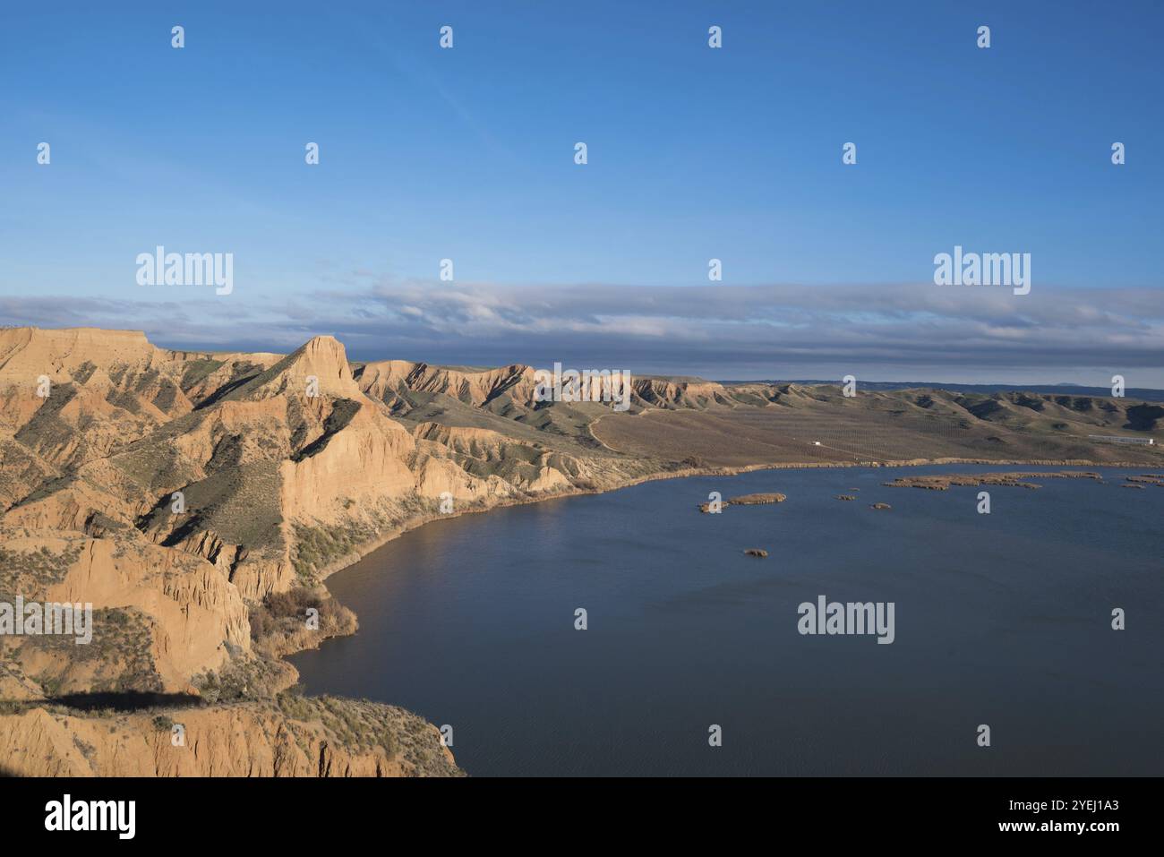 Barrancas de Burujon. Erodierte Landschaft im Naturpark in Toledo, Castilla la Mancha, Spanien, Europa Stockfoto