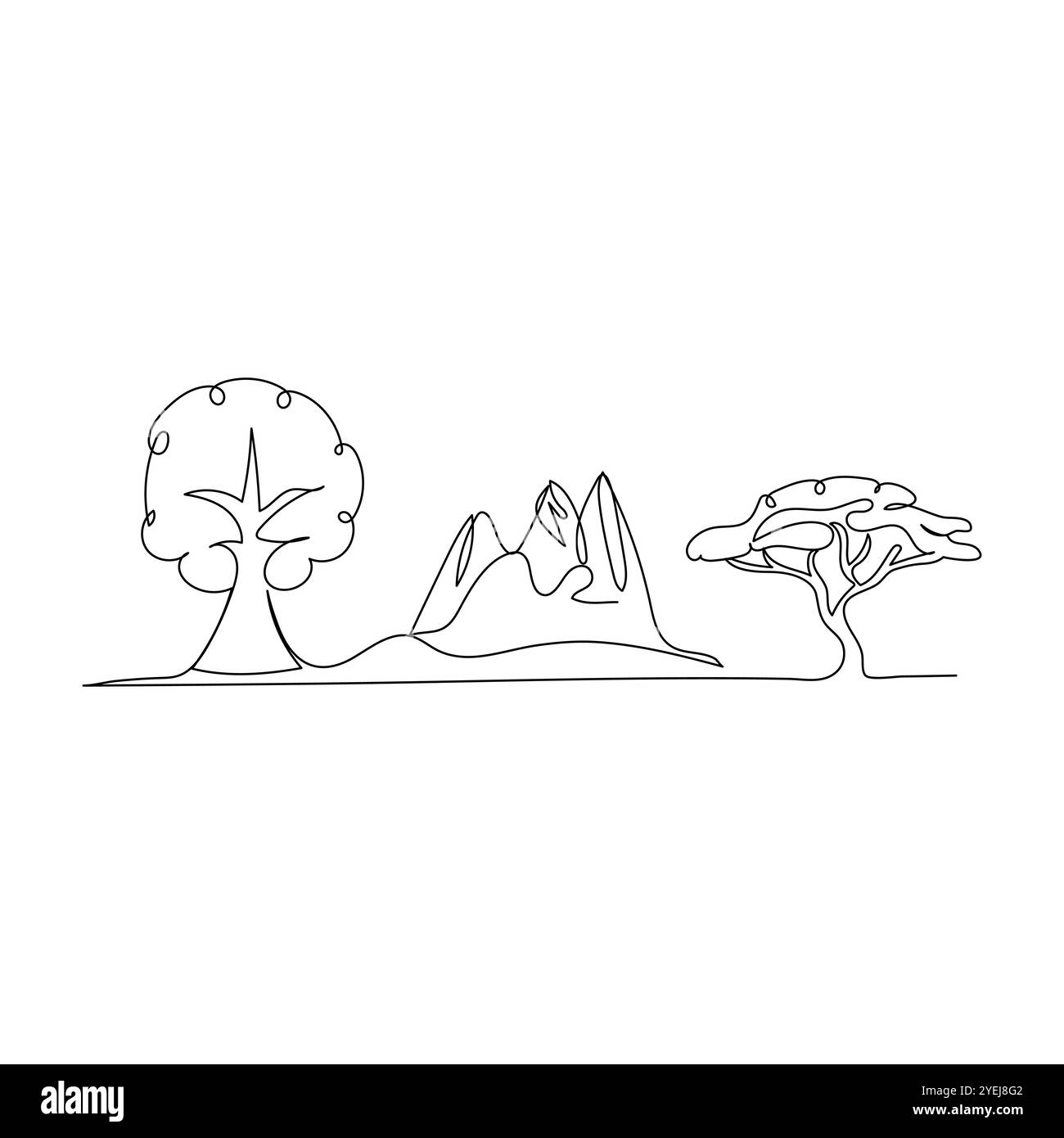 Der Internationale Tag der Wälder wurde am 21. März Line Art Design durch Resolution der Generalversammlung der Vereinten Nationen am November eingerichtet Stock Vektor