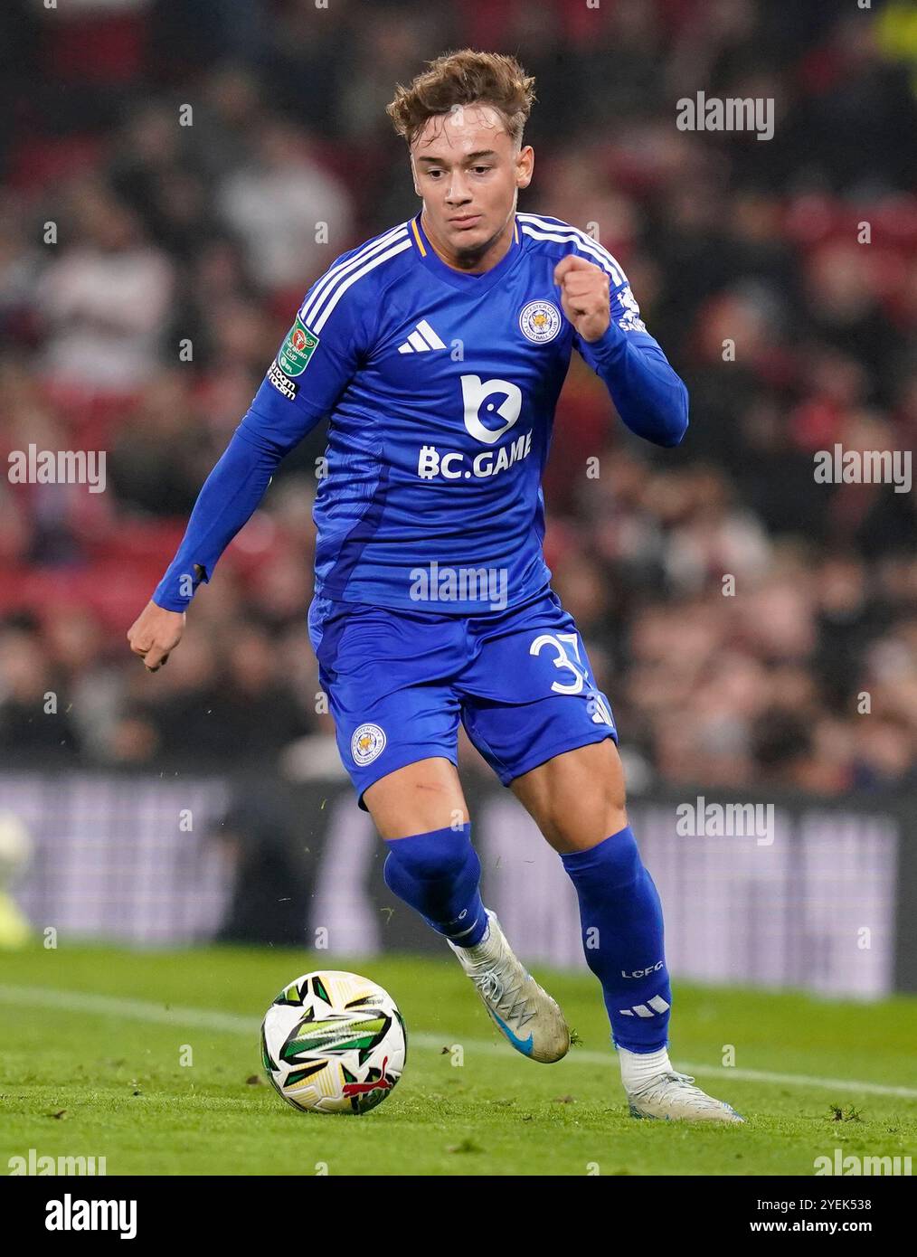 Manchester, Großbritannien. 30. Oktober 2024. Will Alves aus Leicester City während des Carabao Cup-Spiels in Old Trafford, Manchester. Der Bildnachweis sollte lauten: Andrew Yates/Sportimage Credit: Sportimage Ltd/Alamy Live News Stockfoto