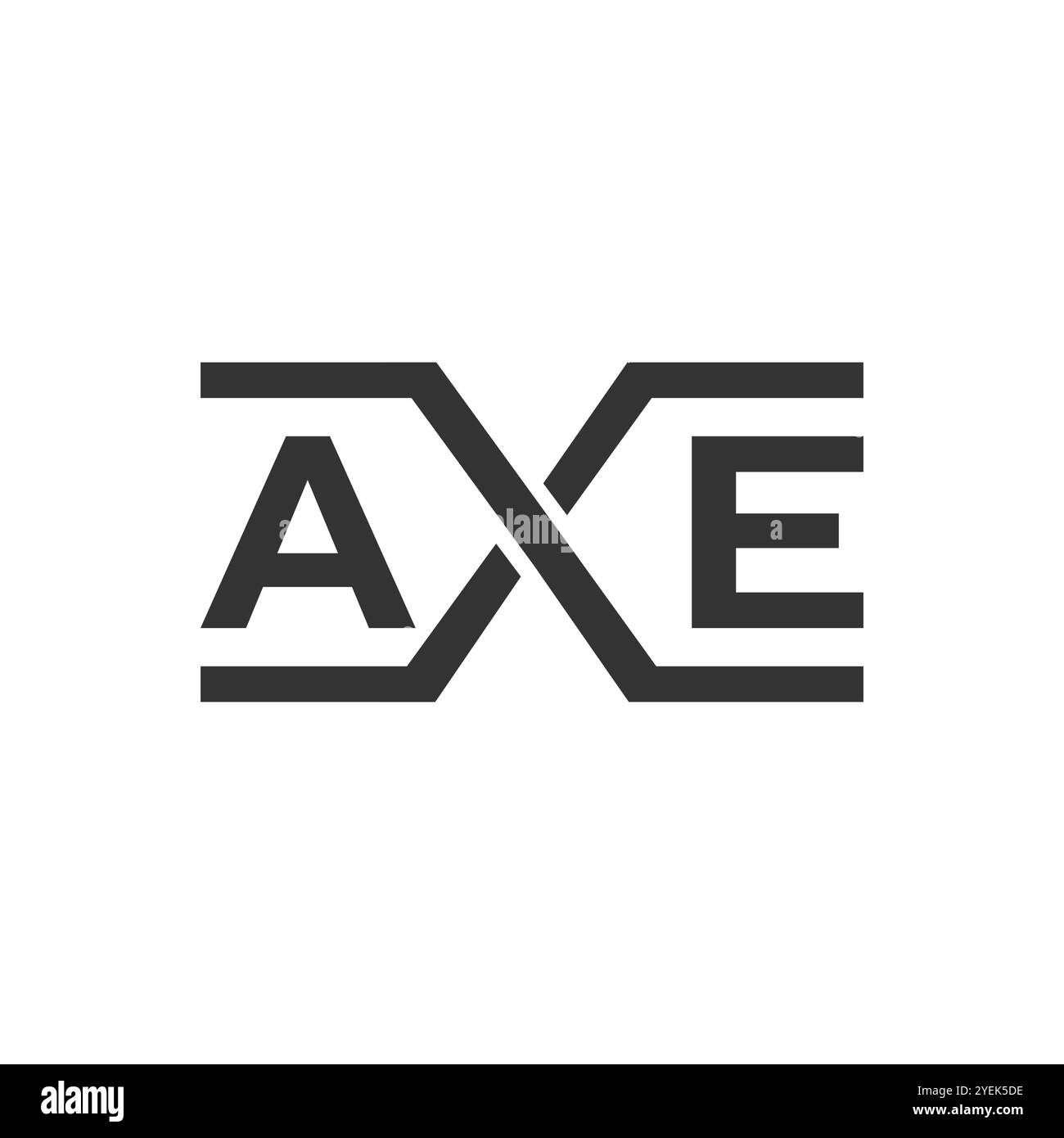 AXE Letter Logo Initialen AXE Typografie Logo. Monogramm-Logo-AXTTYPOGRAFIE für Technologieunternehmen und Immobilienmarken Stock Vektor