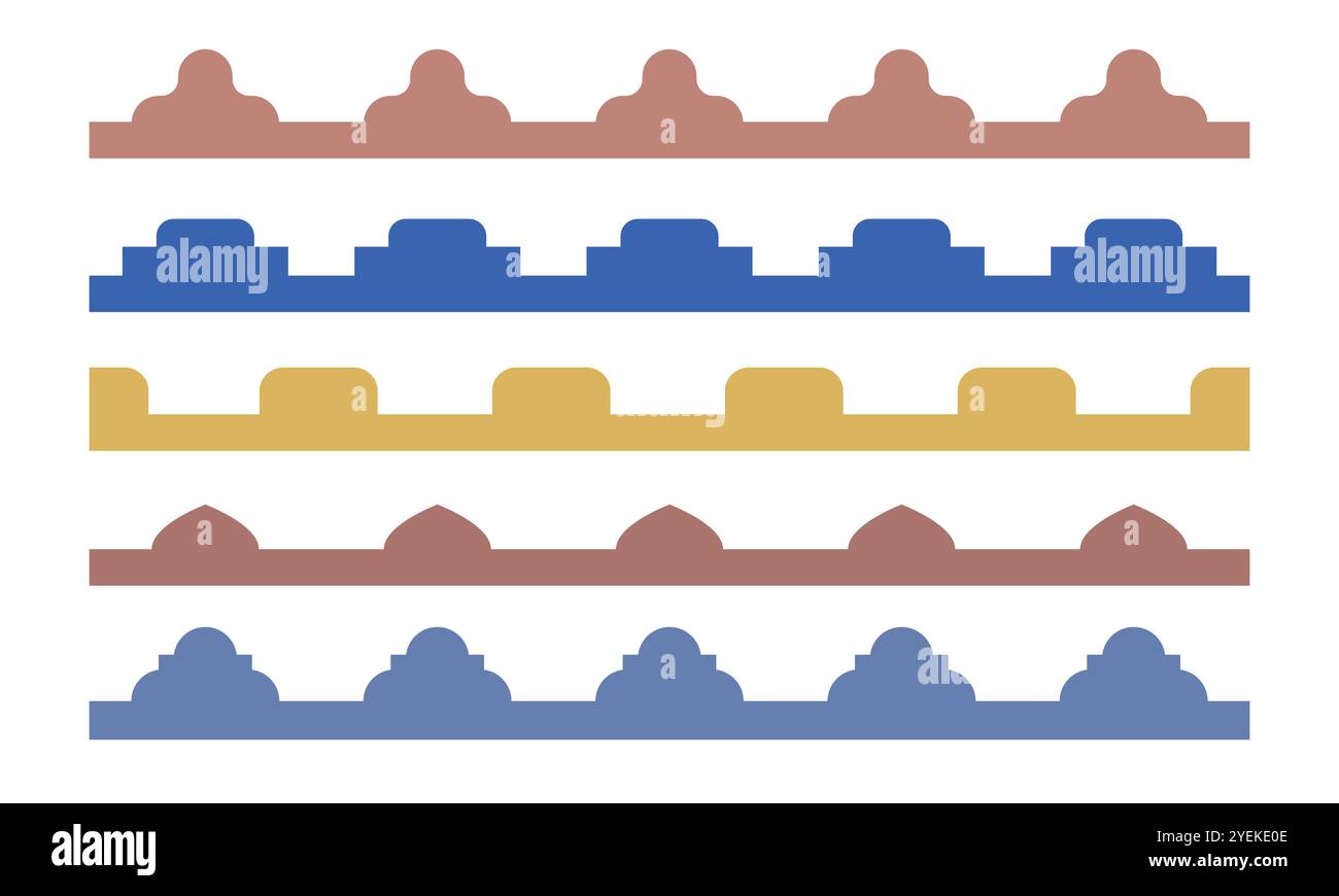 Arabische Wandplatte, Form. Rand mit orientalischem Muster. Vektorelemente für eid-Mubarac-Karte, Hintergrund. Stock Vektor