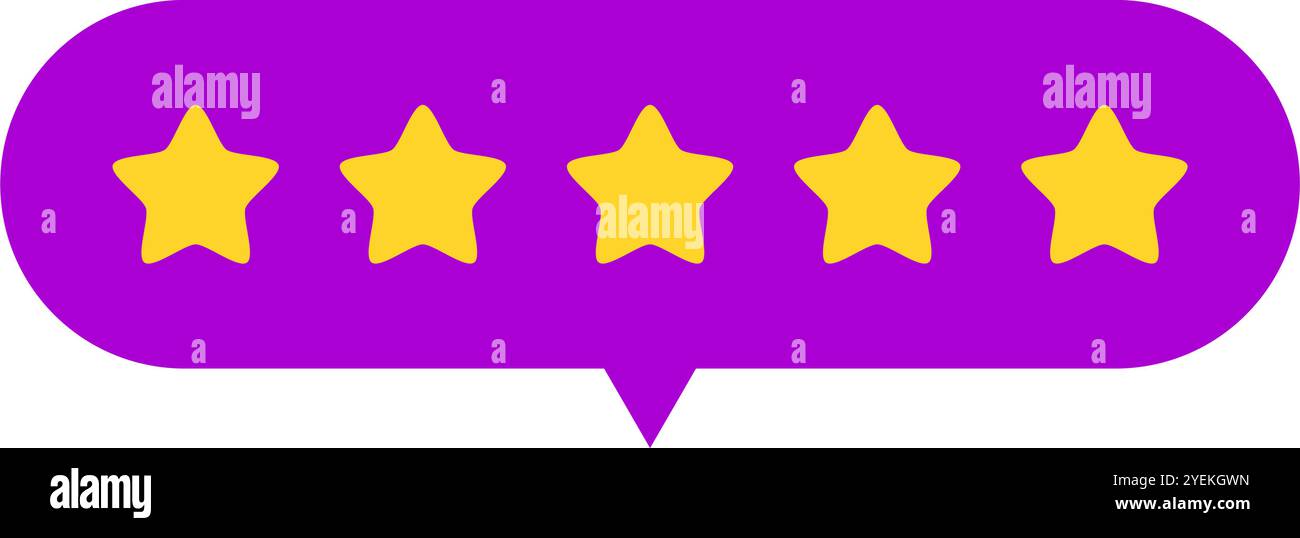 5 Sterne Ballon. Symbol mit 5 Sternen. Stock Vektor