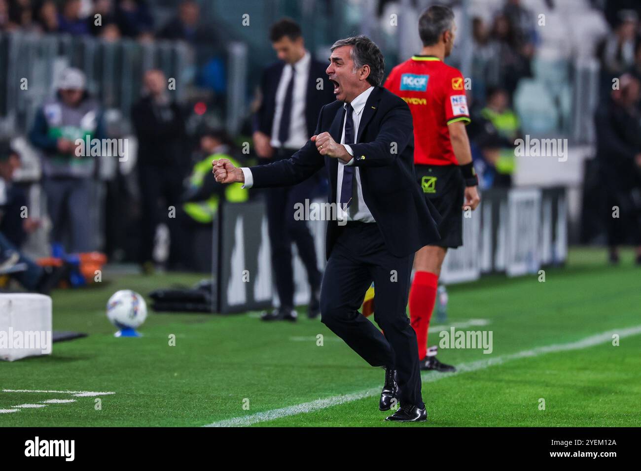 Turin, Italien. 30. Oktober 2024. Fabio Pecchia Head Coach von Parma Calcio 1913 feiert 2024/25 im Allianz Stadium das Fußballspiel der Serie A zwischen Juventus FC und Parma Calcio 1913. Juventus 2: 2 Parma. Quelle: SOPA Images Limited/Alamy Live News Stockfoto