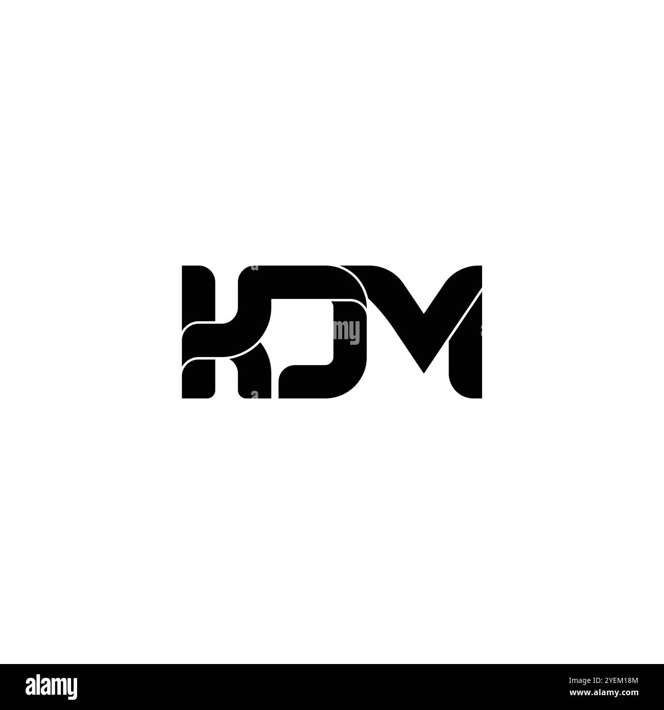 K D M-Monogramm-Logo Stock Vektor