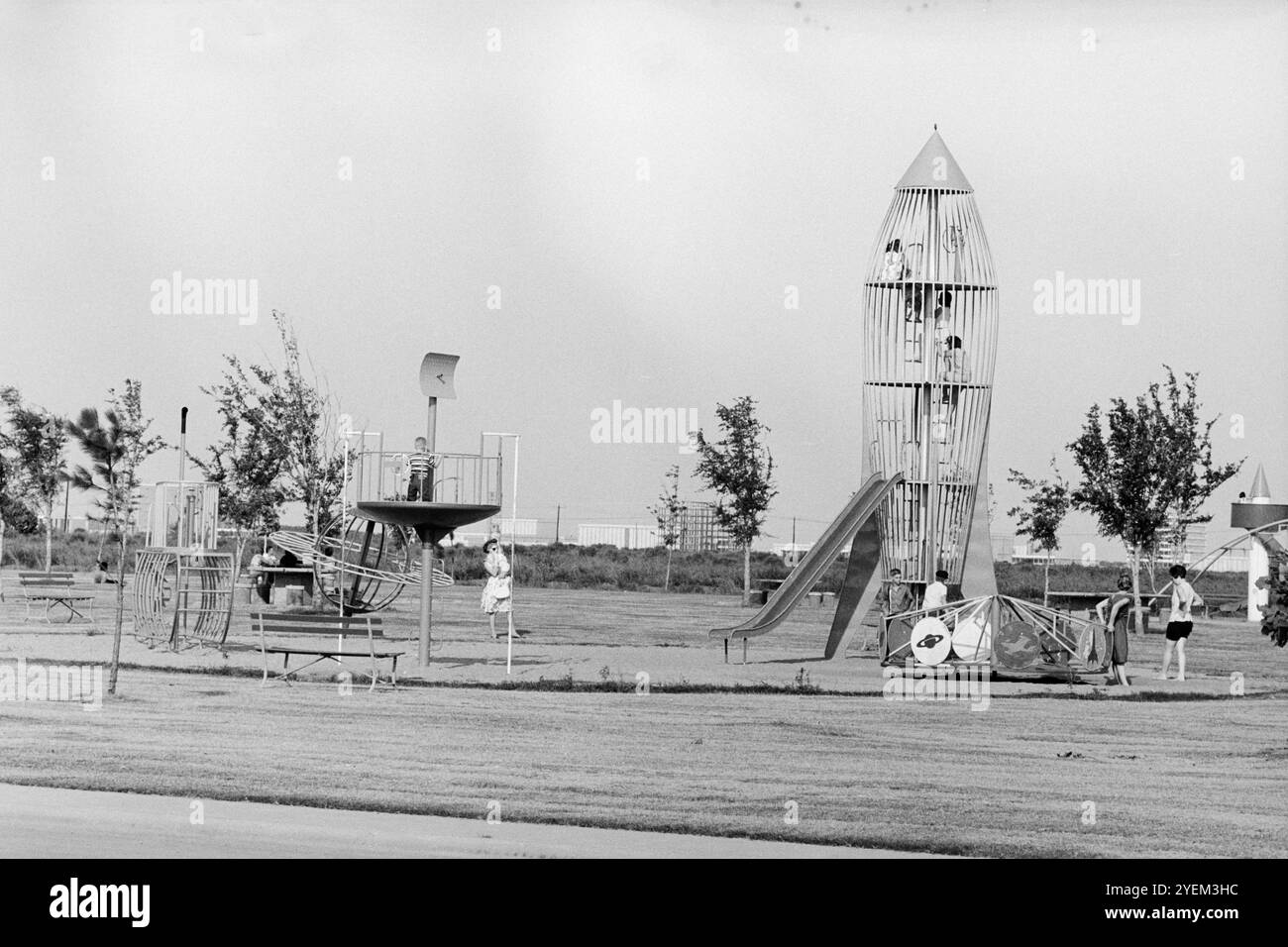 Vintage-Foto des bemannten Raumfahrtzentrum der NASA in Houston, Texas. USA. Juli 1965 Stockfoto