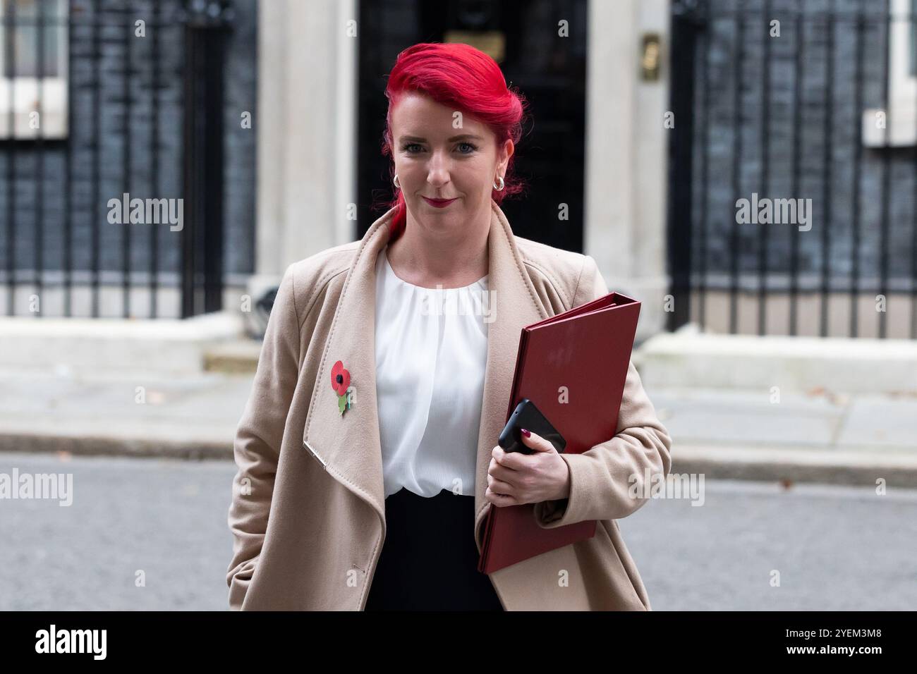 Louise Haigh verlässt eine Kabinettssitzung in der Downing Street, London. Stockfoto