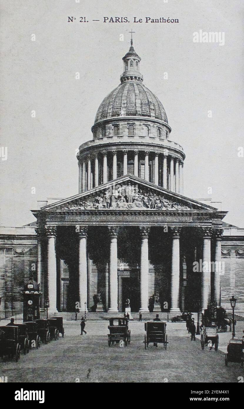 Vintage-Foto von Paris, Le Panthéon. Frankreich. April 1913 Stockfoto