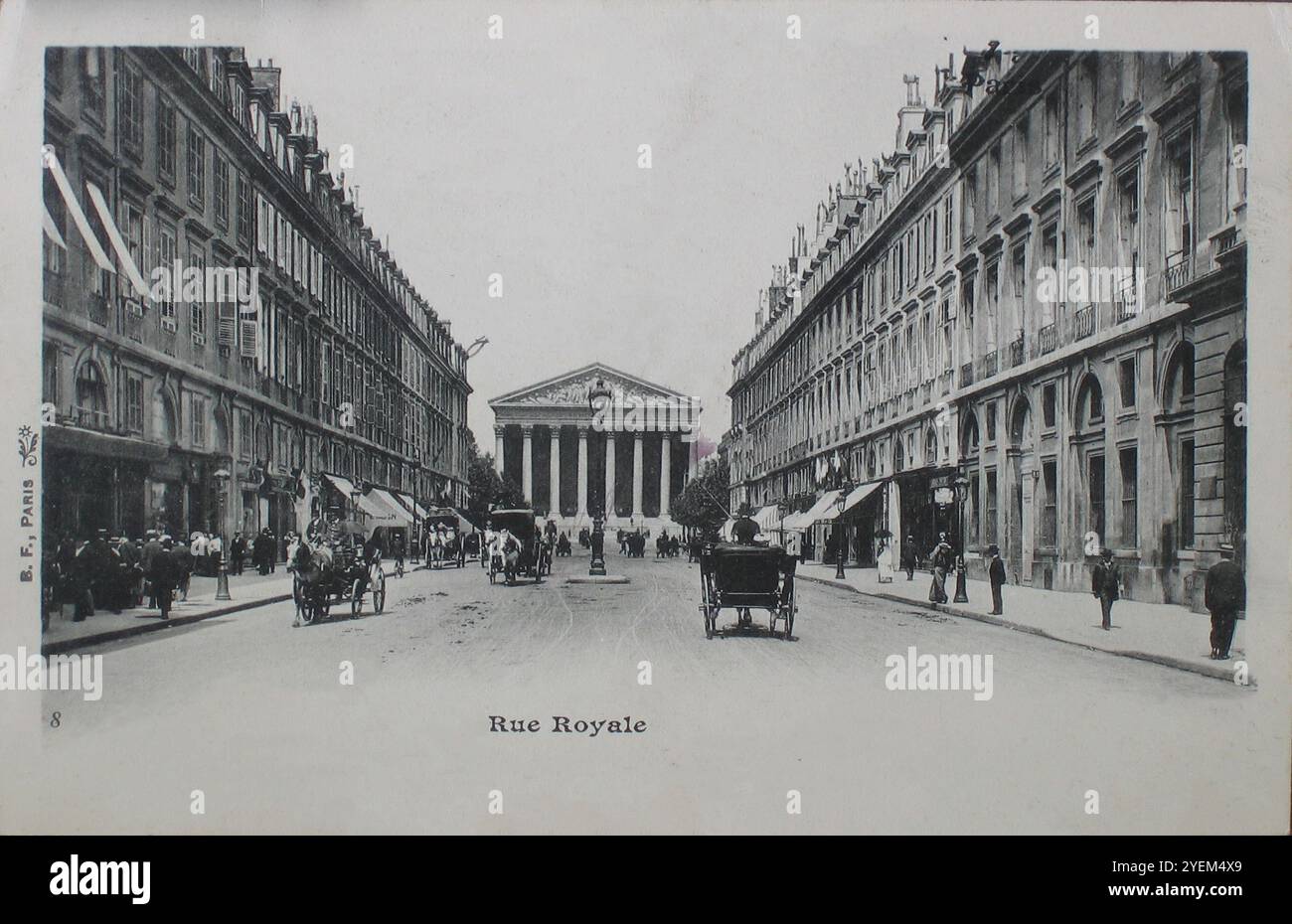 Vintage-Foto von Paris, Rue Royale. Frankreich. Januar 1903 Stockfoto