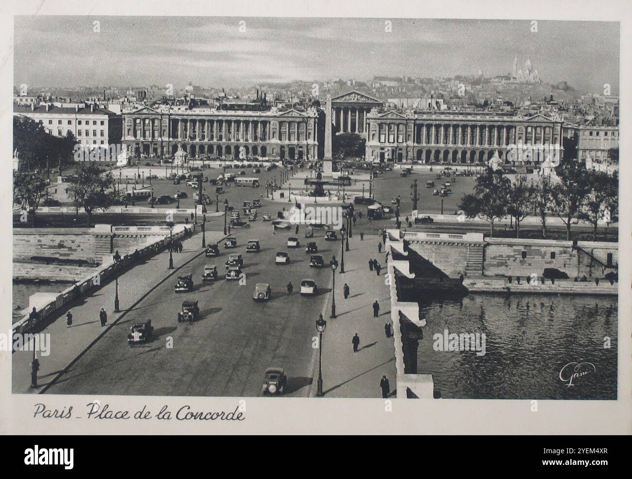 Vintage-Foto ofo Paris, Concord Square. Frankreich. April 1938 Stockfoto