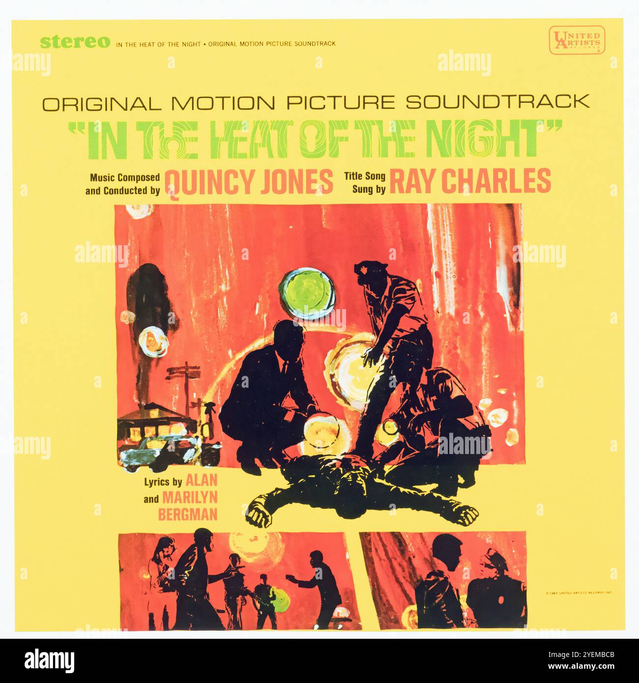 Quincy Jones - In The Heat Of The Night: Original Motion Picture - Original Vinyl Cover Stockfoto