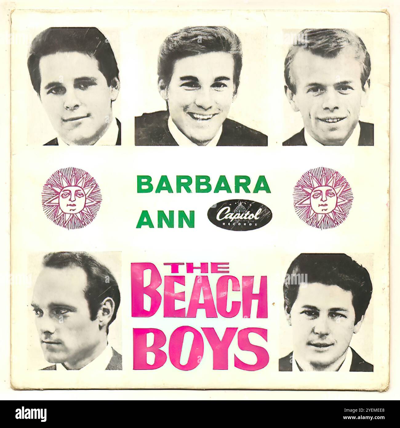 The Beach Boys - Barbara Ann - Original Italienisches Vinyl-Cover Stockfoto