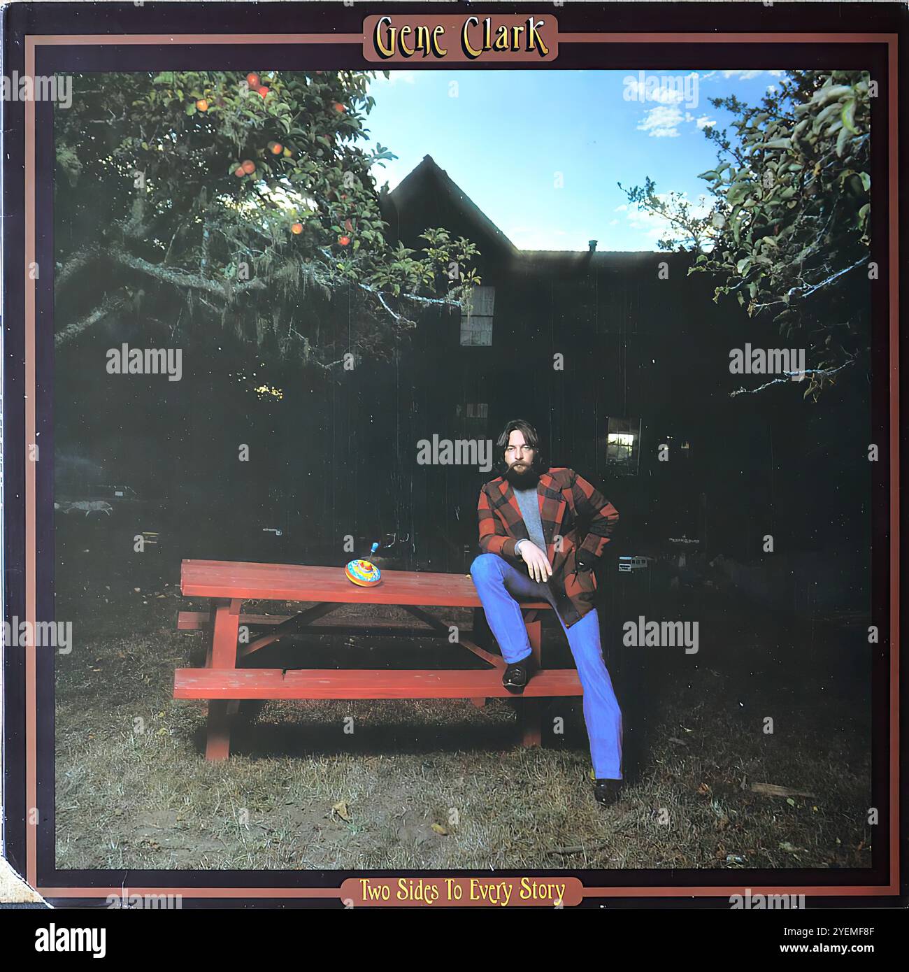 Gene Clark - Zwei Seiten Zu Jeder Geschichte - Original Vinyl Cover Stockfoto