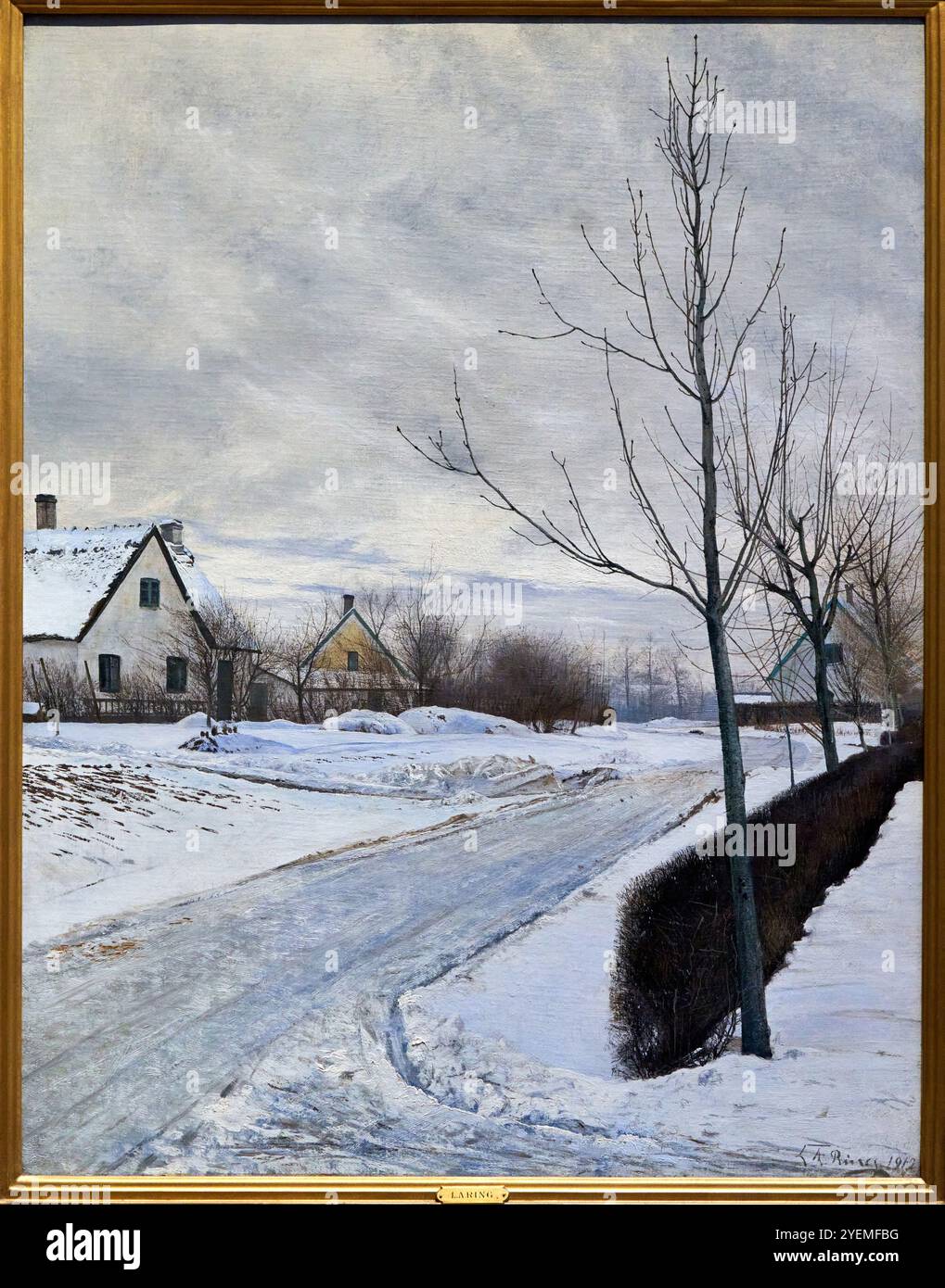 Road in the Village of Baldersbronde (Wintertag), 1912, Laurits Andersen Ring (1854–1933), The National Gallery, London, Großbritannien Stockfoto