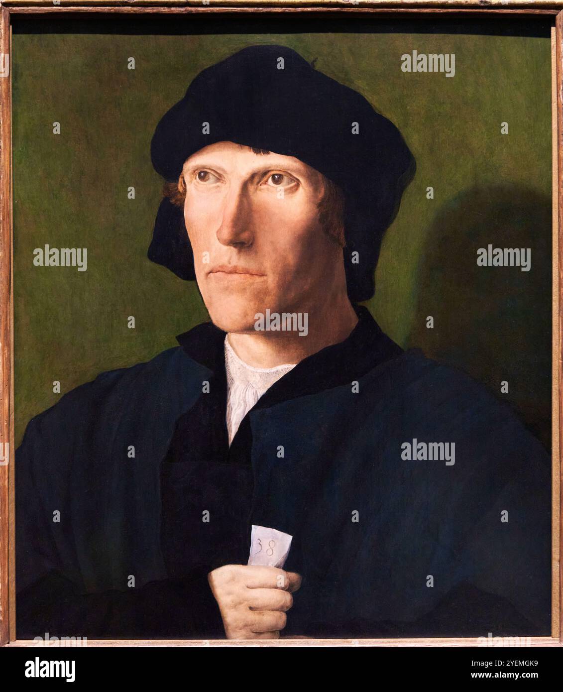 Ein Mann im Alter von 38 Jahren, etwa 1521 Jahre, Lucas van Leyden (aktiv 1508; gestorben 1533), The National Gallery, London, UK Stockfoto