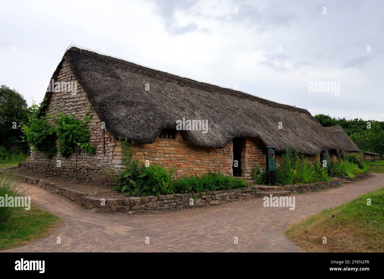 Mittelalterliches Dorf Cosmeston, Penarth, South Wales, Großbritannien. 2024 Stockfoto