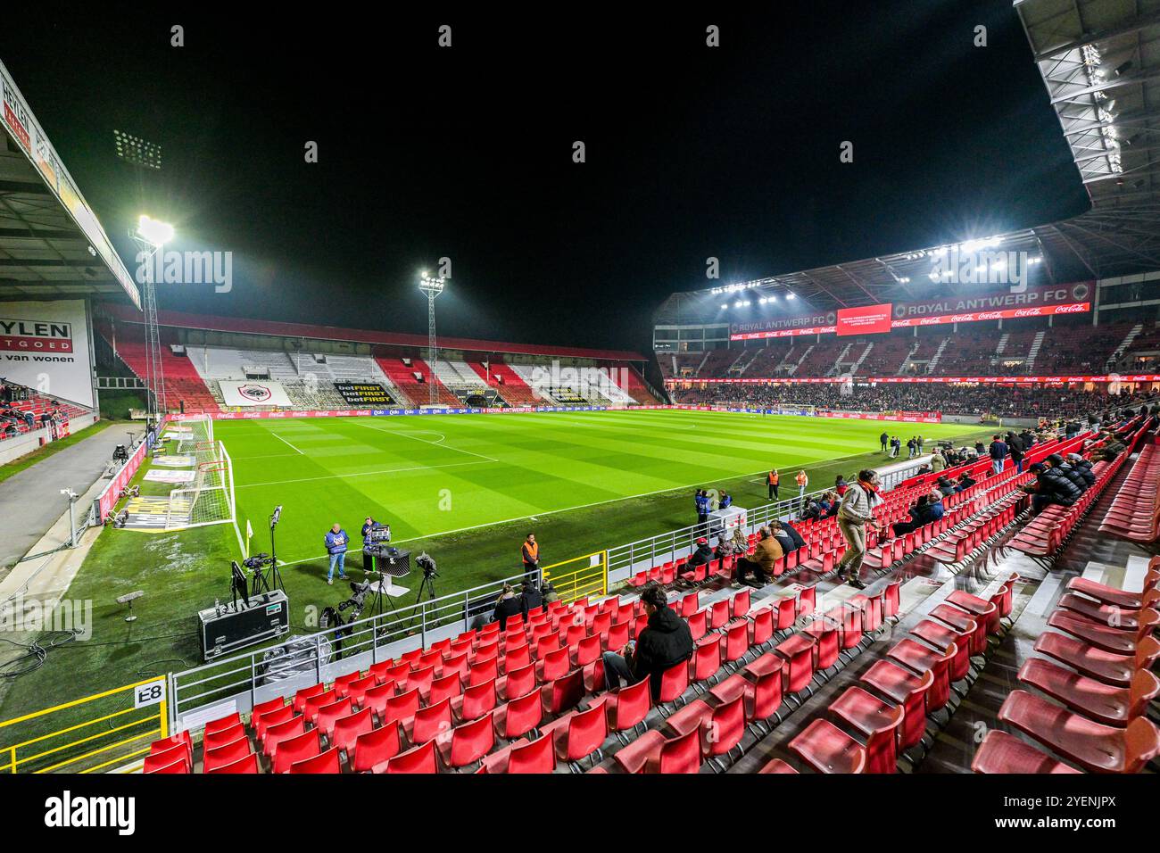 Bosuilstadion vor einem Fußballspiel zwischen Antwerp FC und KMSK Deinze während der 2. Runde des Croky Cup 2024-2025 am Donnerstag, den 31. Oktober 2024 in Antwerpen, Belgien. Quelle: Sportpix/Alamy Live News Stockfoto